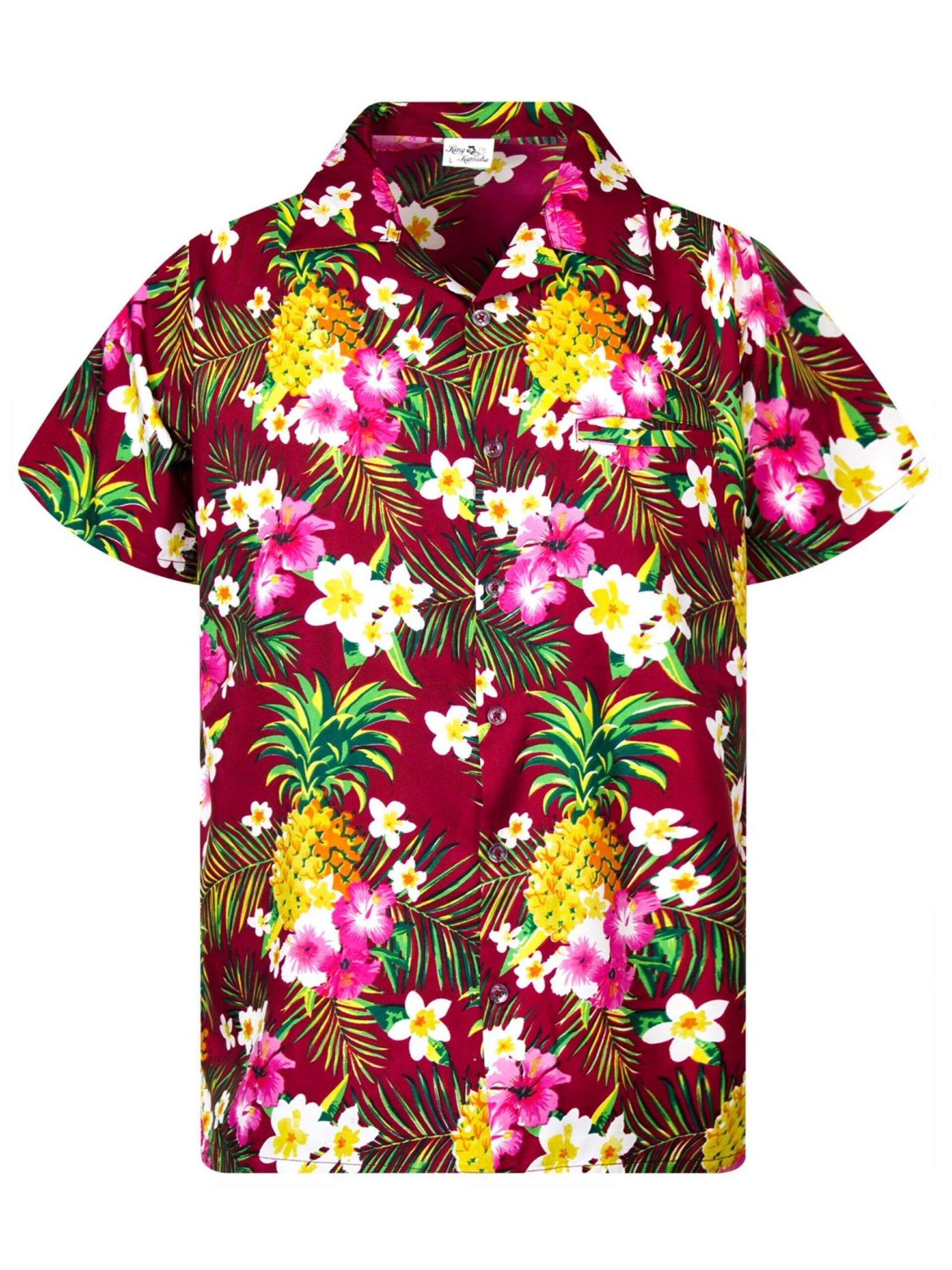 King Kameha T-shirt 'Pineapple Flowers' herr