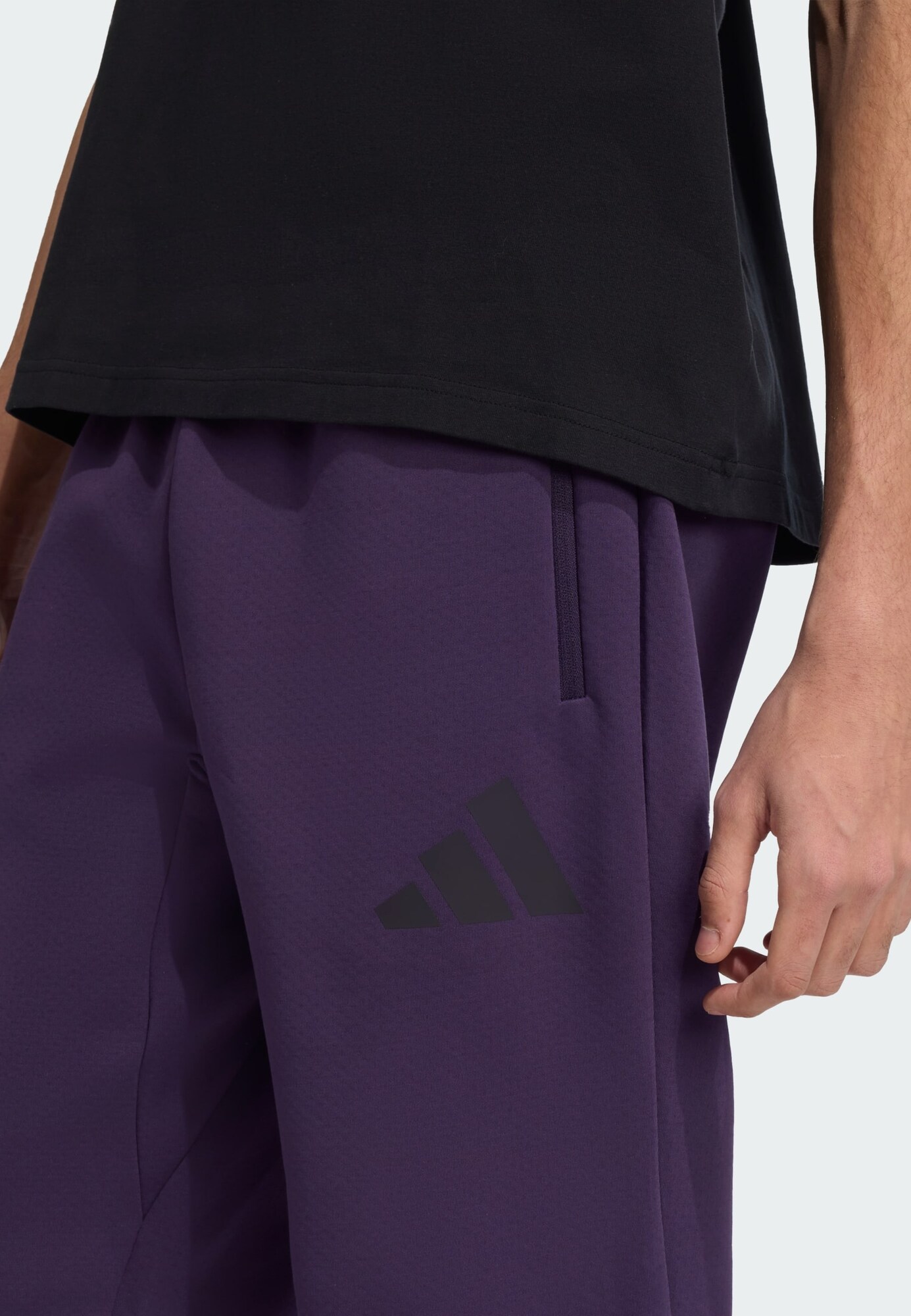 ADIDAS SPORTSWEAR Športové nohavice 'Z.N.E.' tmavofialová / čierna (obrázok 5)