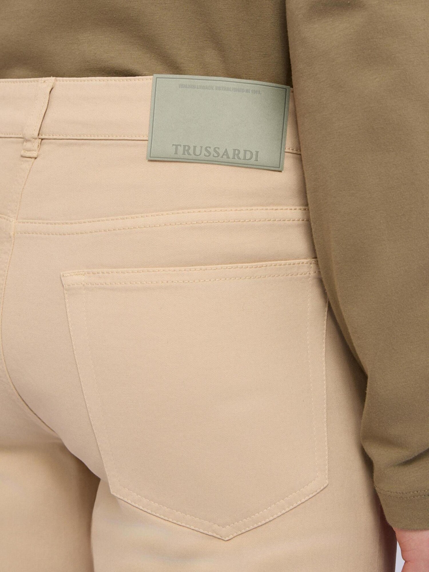 Trussardi Pantalón  crema – imagen 4