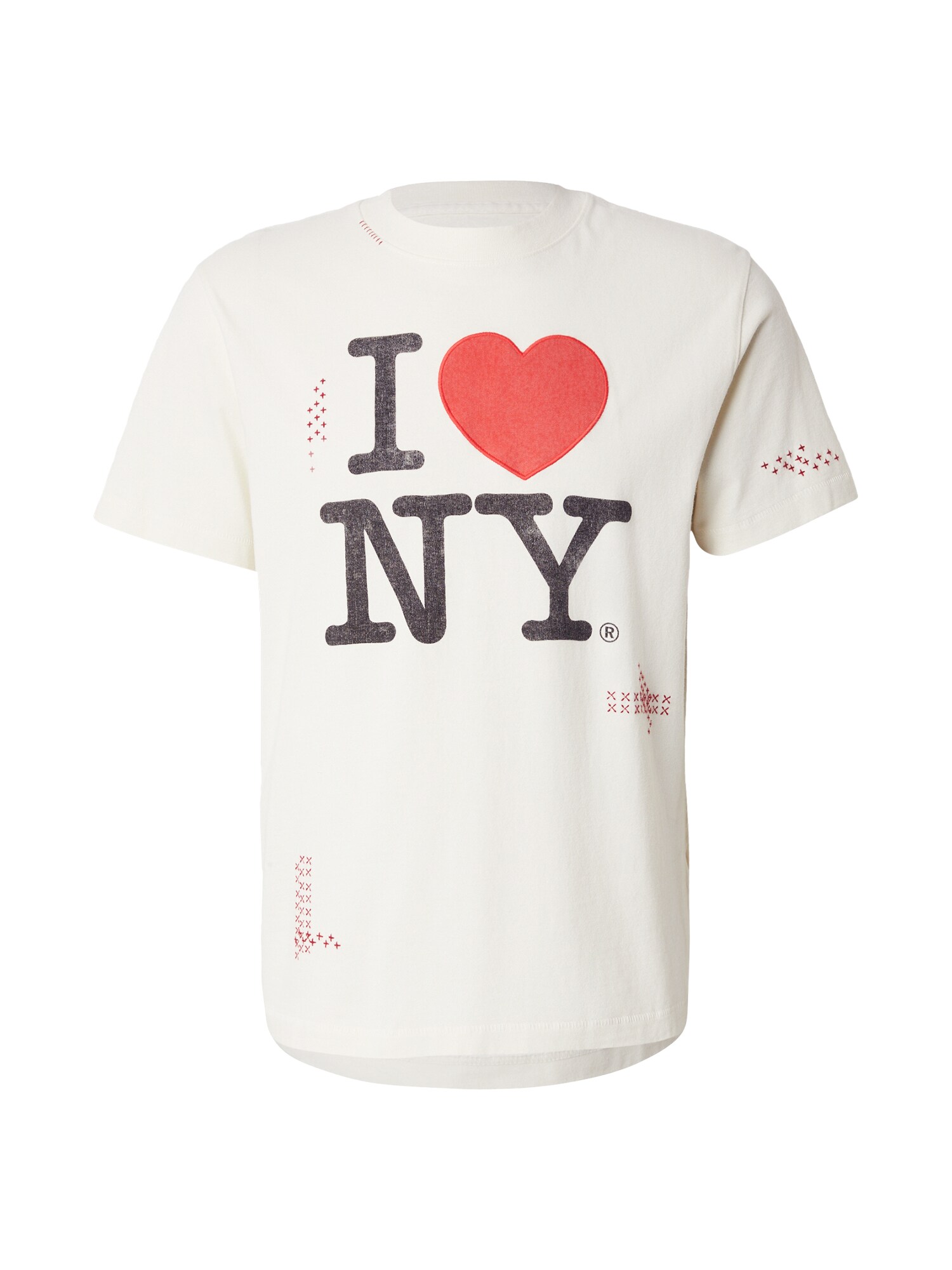 Abercrombie & Fitch Tricou  roșu / negru amestecat / alb