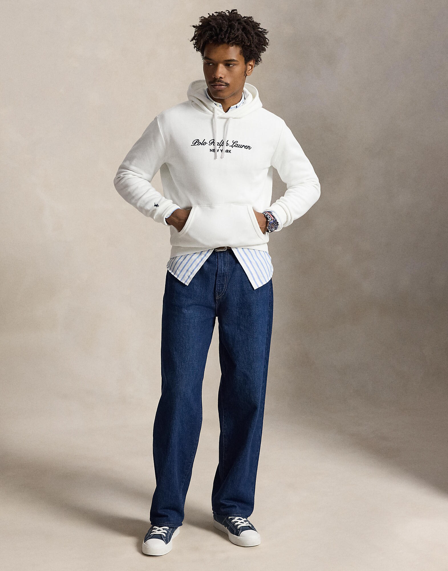 Polo Ralph Lauren Sudadera  azul oscuro / blanco – imagen 4