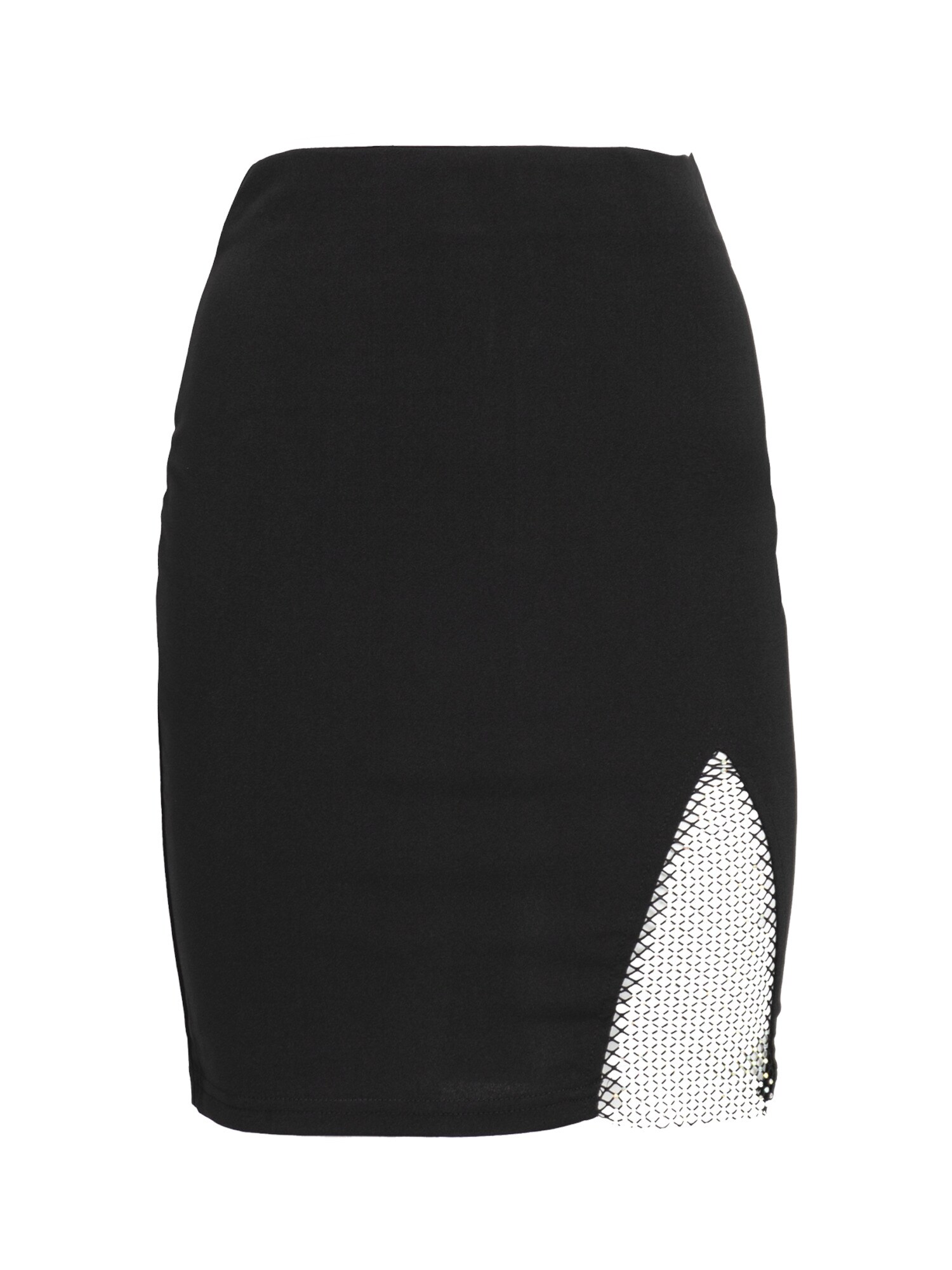 Influencer Sukňa ' Rhinestone '  čierna / strieborná