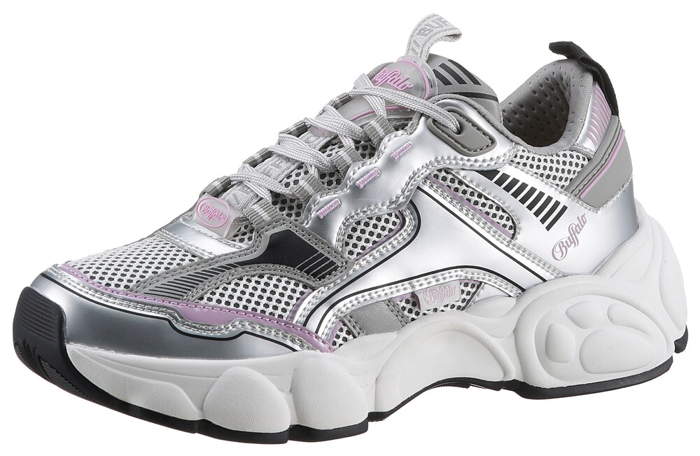 BUFFALO Sneaker Damen Größe 40 flieder / schwarz / silber / weiß
