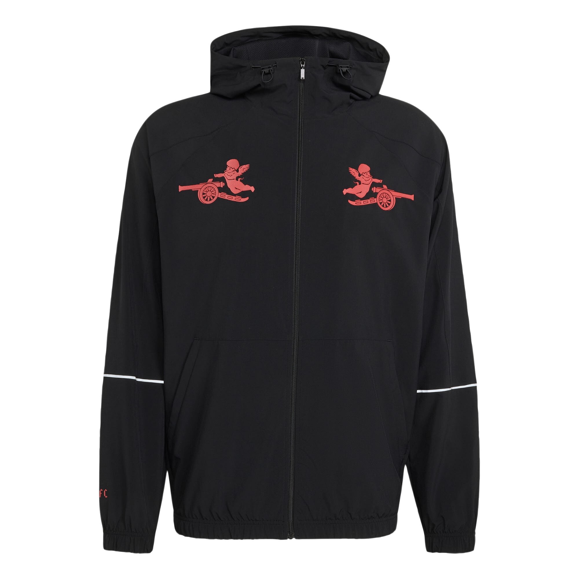 ADIDAS PERFORMANCE Chaqueta de chándal 'FC Arsenal Places+Faces' gris plateado / rojo fuego / negro