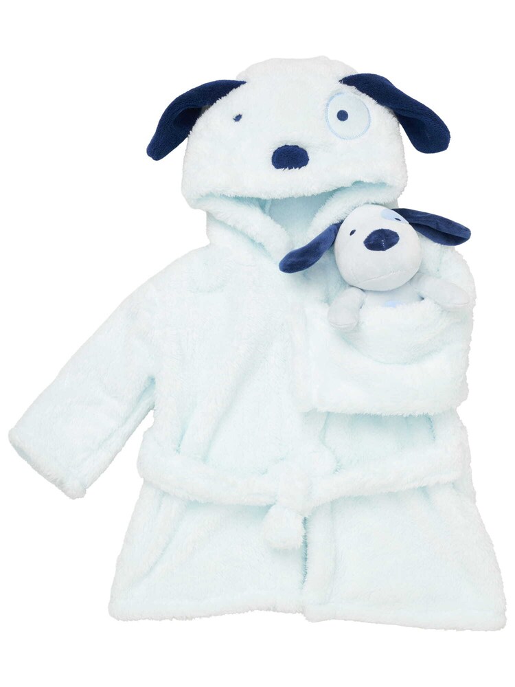 Rock a Bye Baby Boutique Bademantel 'Hund' Jungen Größe 89/164 hellblau
