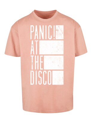 F4NT4STIC Shirt ‘Panic At The Disco Block’ Crème / Wit