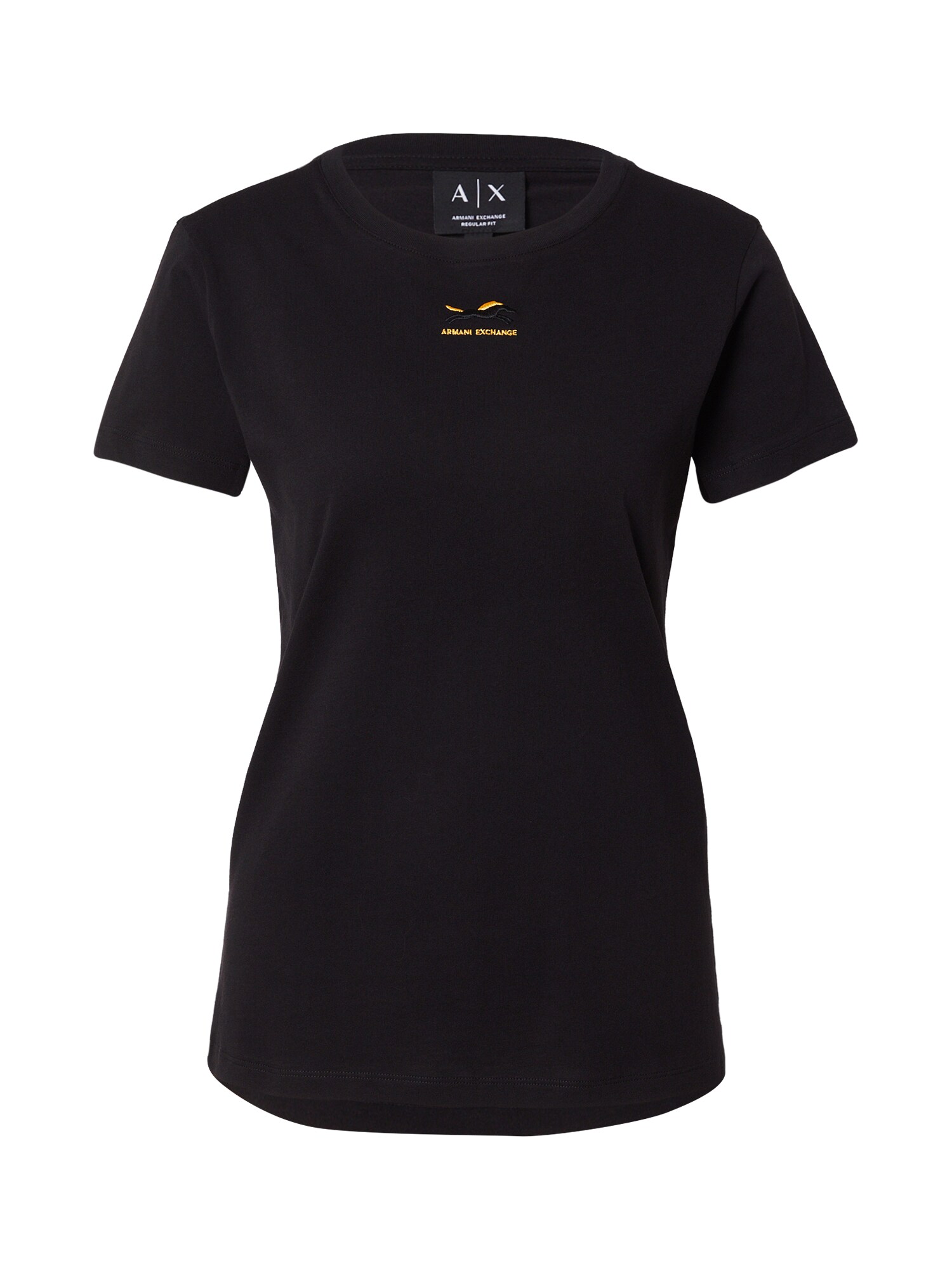 ARMANI EXCHANGE Tricou  auriu / negru