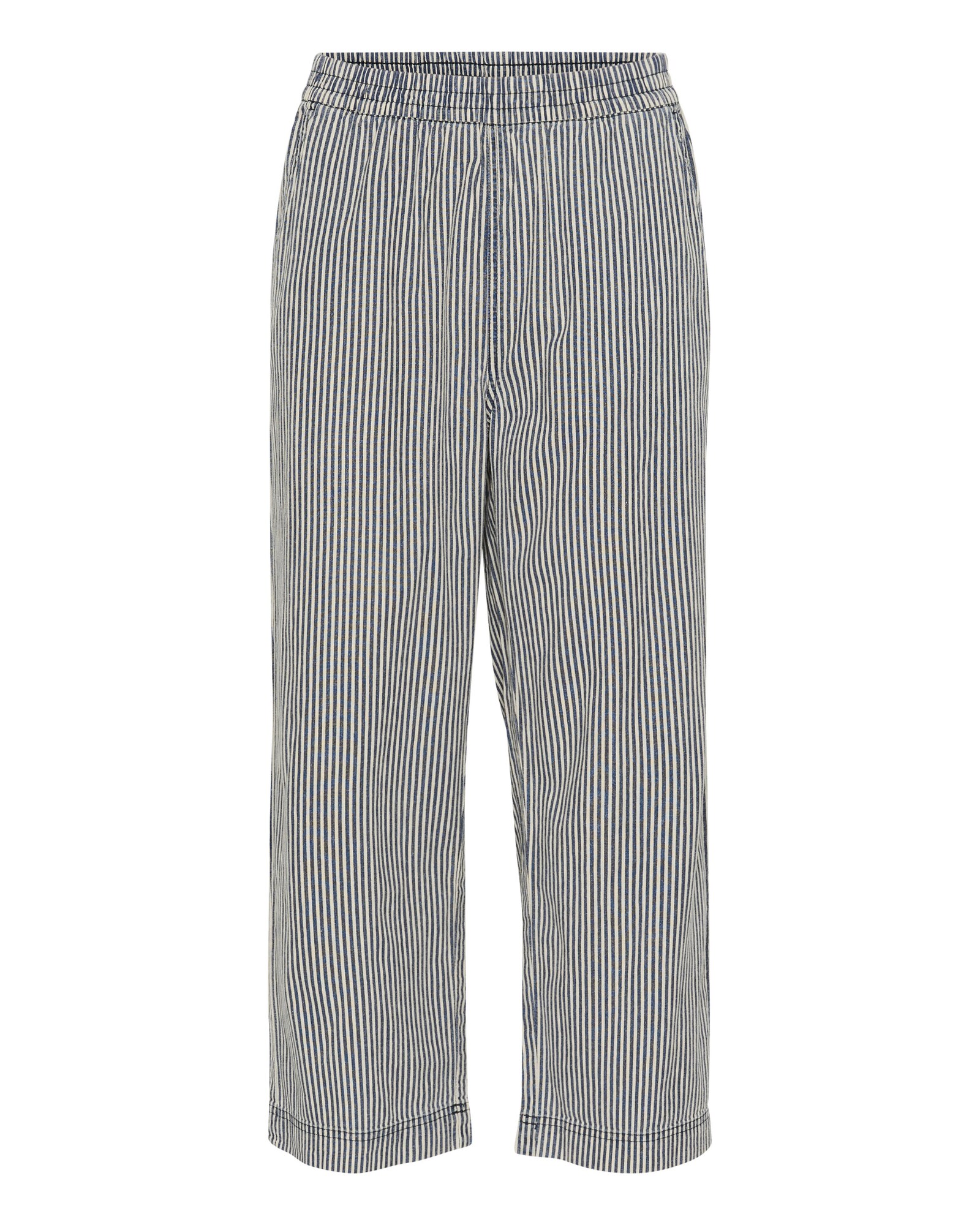 Kaffe Pantaloni KAnaya  albastru noapte / alb