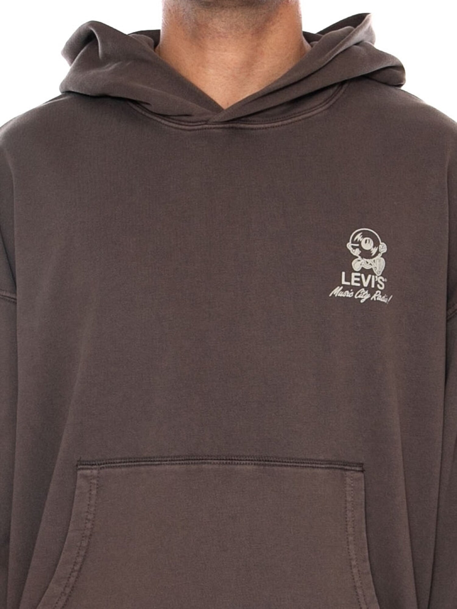 LEVI'S ® Sudadera 'LEVI'S TWO HORSE BOXY HOODIE MUSIC CITY VINYL 2 BROWN'  marrón – imagen 4