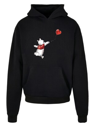 F4NT4STIC Sweatshirt ‘Disney Winnie The Pooh Winnie & Balloon’ Grijs / Donkerrood / Zwart / Wit