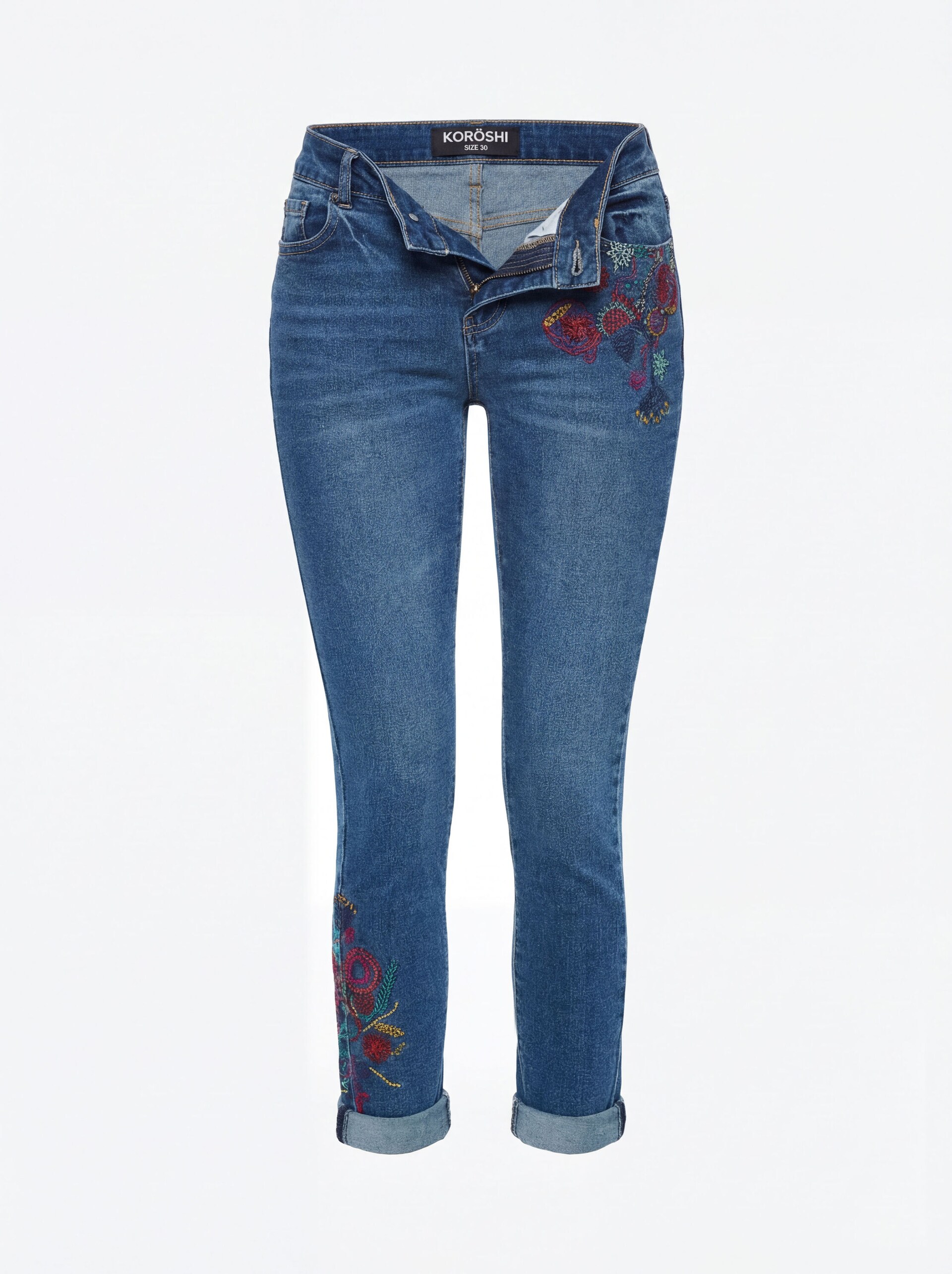KOROSHI Jeans blå / marinblå / mörkrosa dam