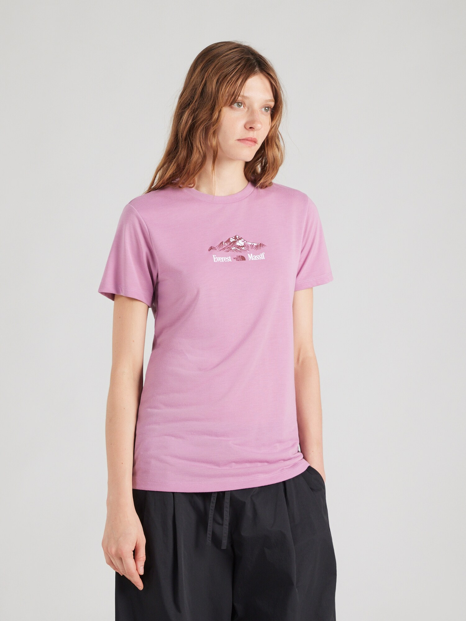 THE NORTH FACE Camiseta funcional 'FOUNDATION'  ciruela / cyclam / blanco – imagen 3