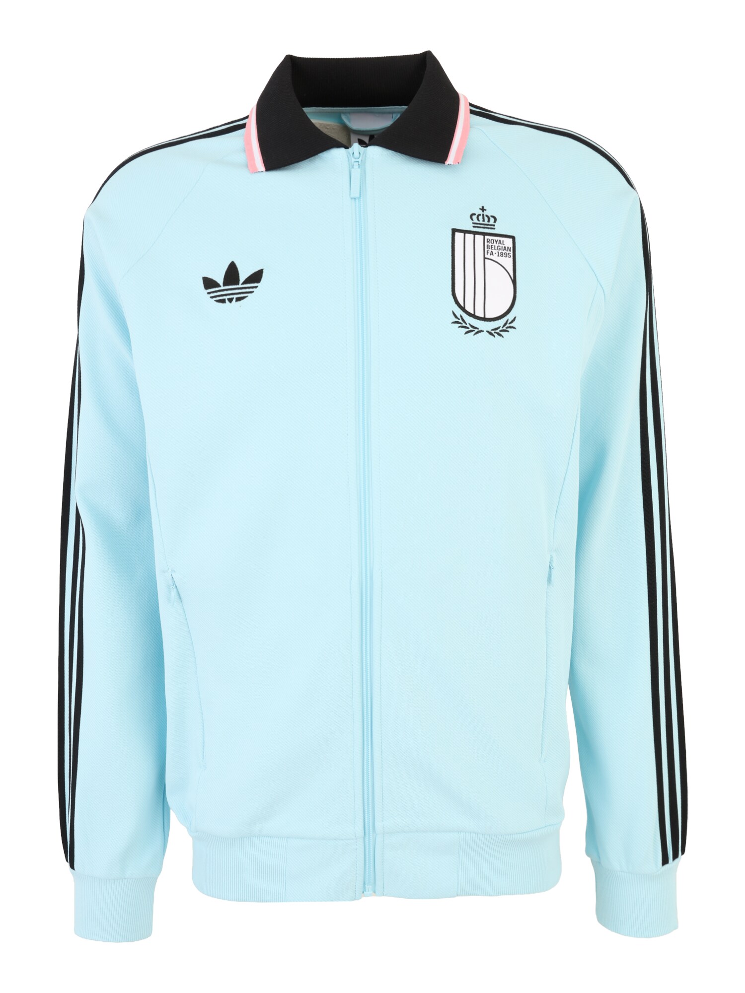ADIDAS PERFORMANCE Bluză cu fermoar sport 'RBFA'  albastru deschis / negru
