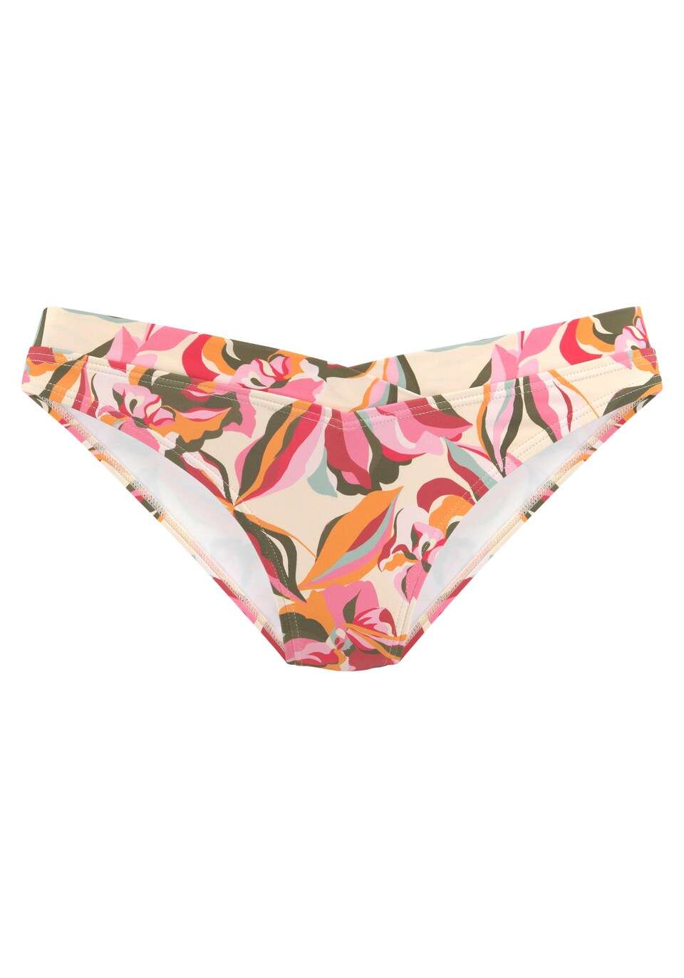 Bikiniunderdel kräm / mörkgrön / pitaya