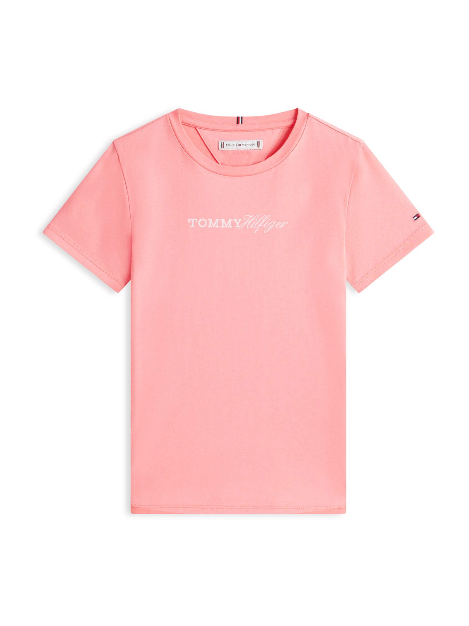 TOMMY HILFIGER Tricou  roz / alb
