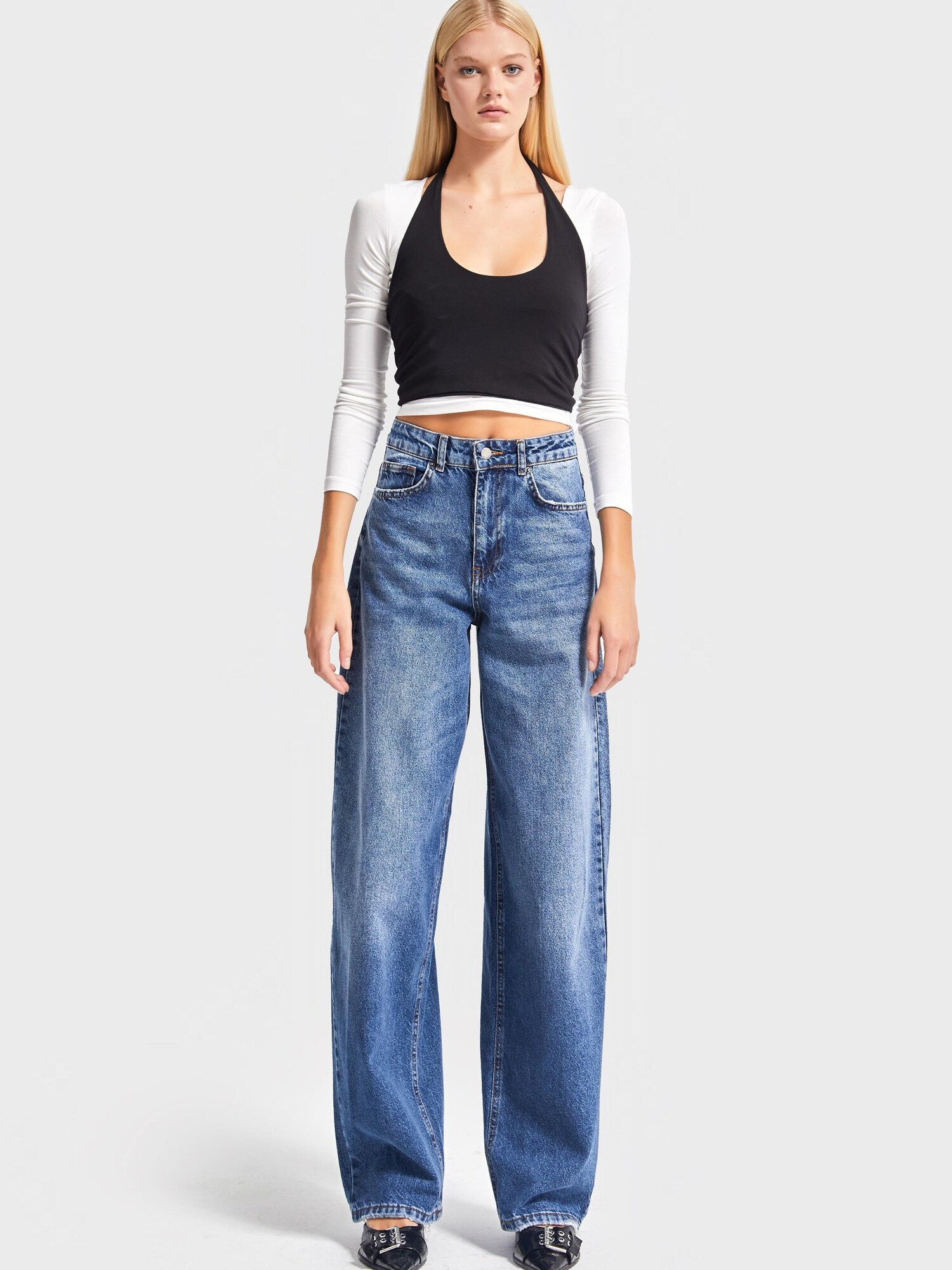 It's Basic Its Basic Jeans Skater High Rise Jeans (Lenght 32)
