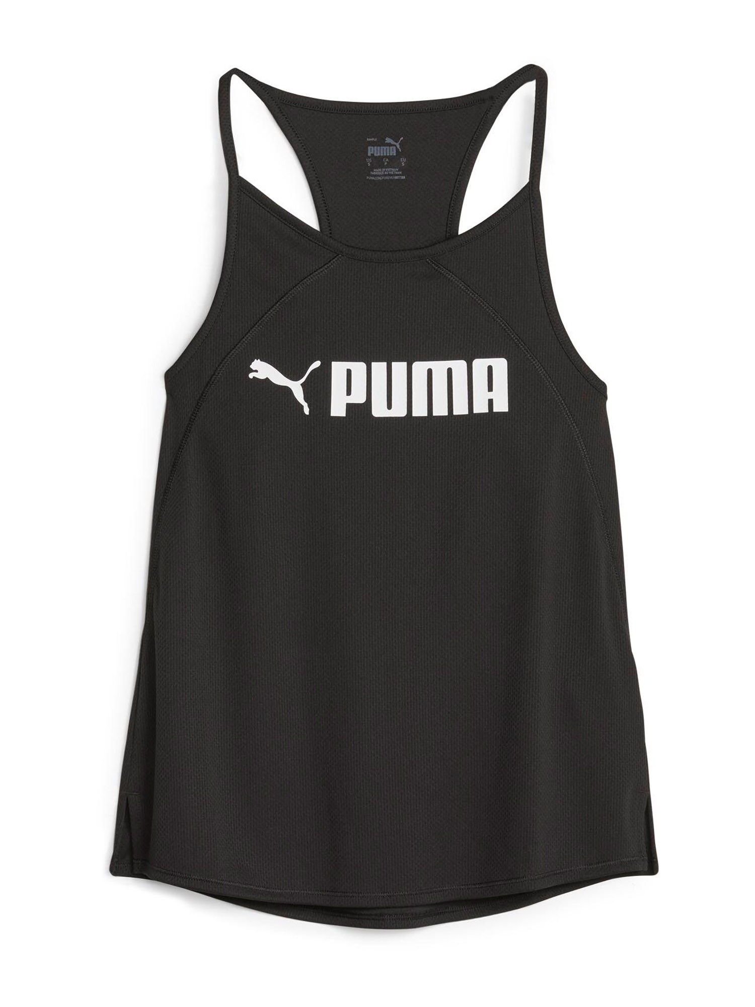 PUMA Športni top  črna / bela