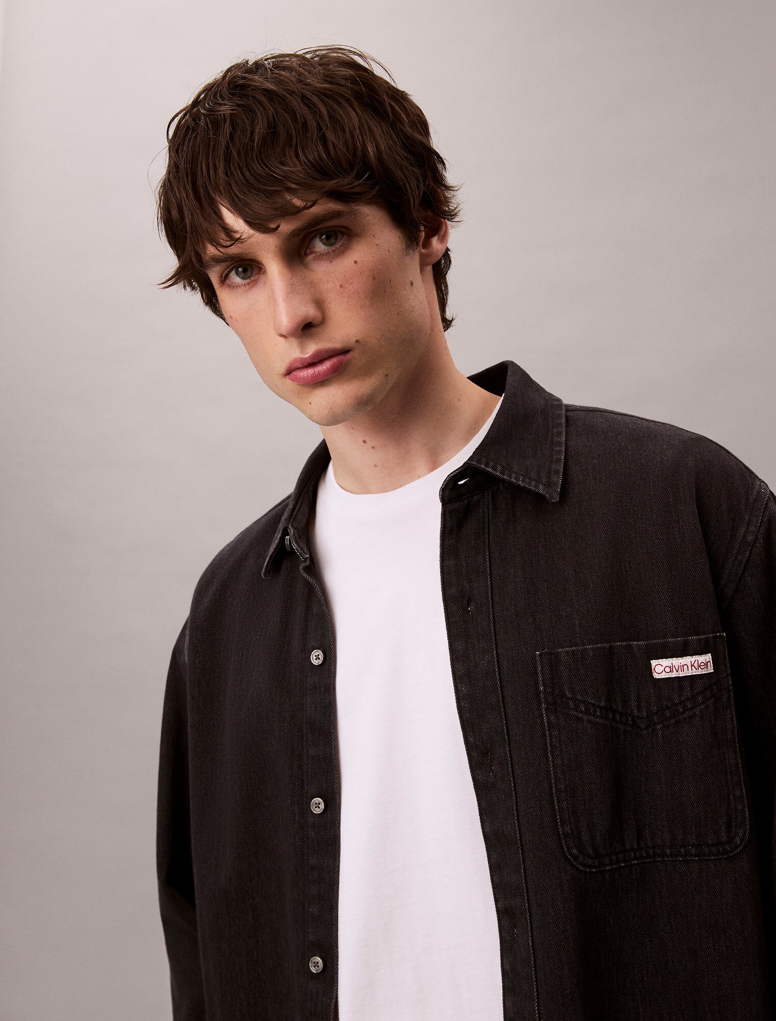Calvin Klein Jeans Košeľa  čierny denim