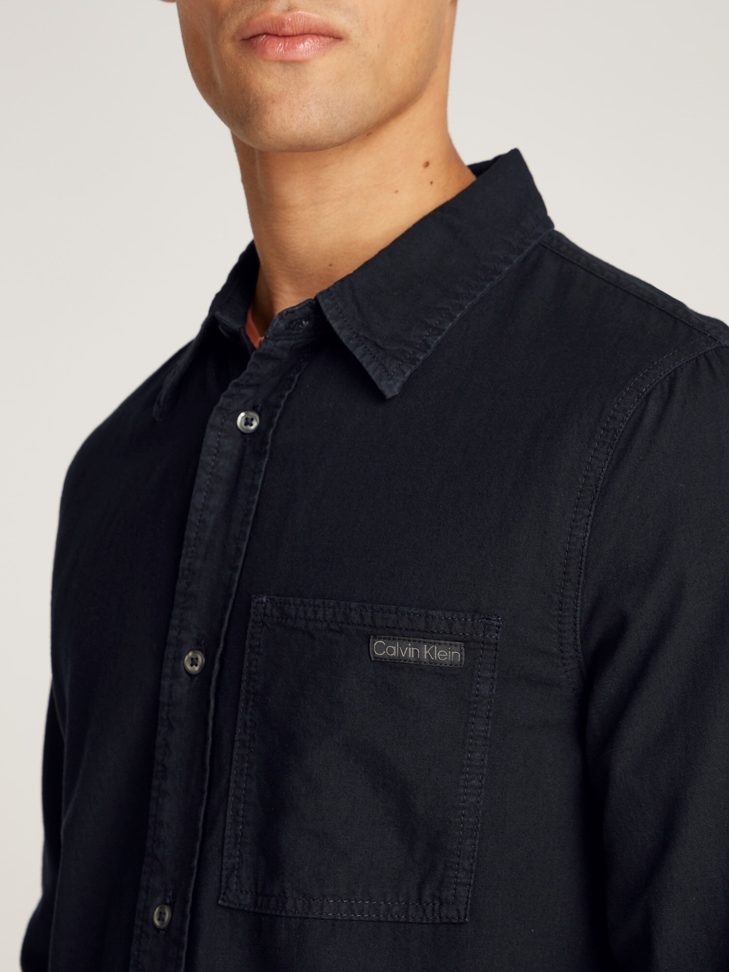 Calvin Klein Jeans Košeľa čierna (obrázok 6)