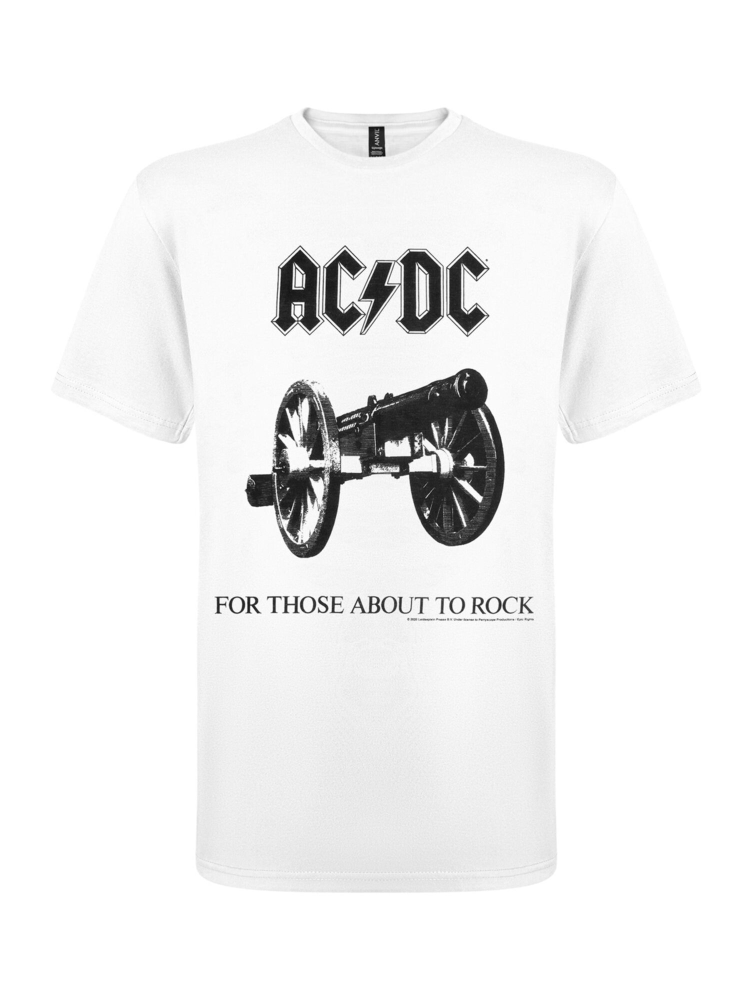T-shirt 'AC/DC For Those about to rock white mens t-shirt'