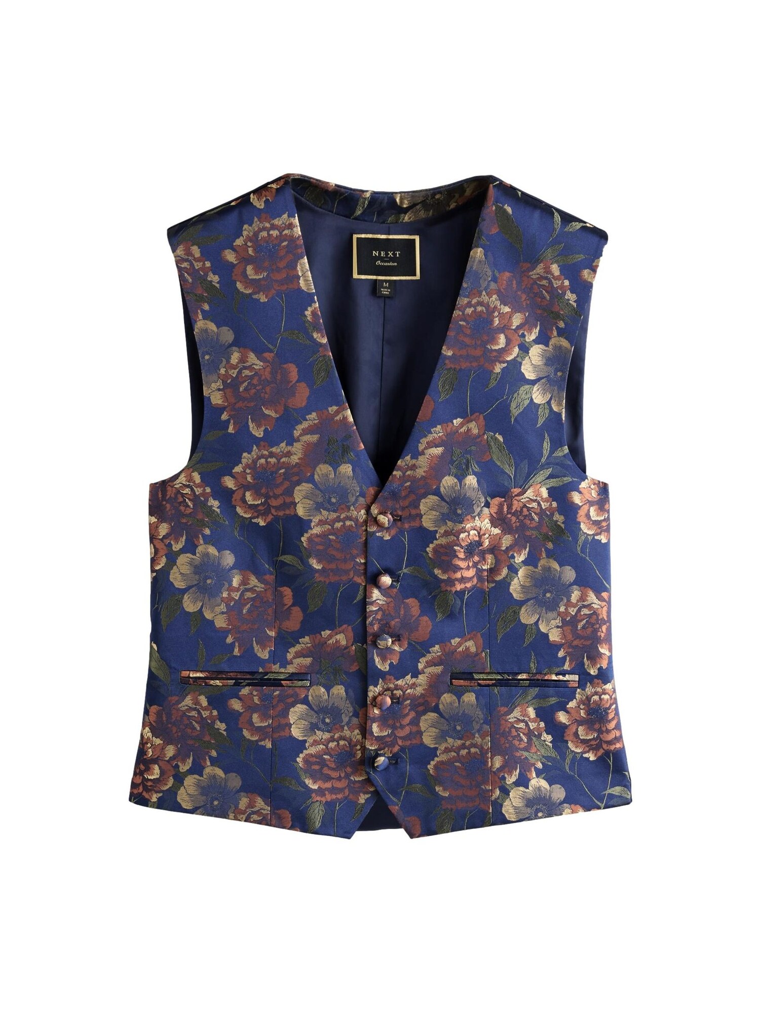 Next Vestă de costum  bleumarin / maro / kaki / oliv