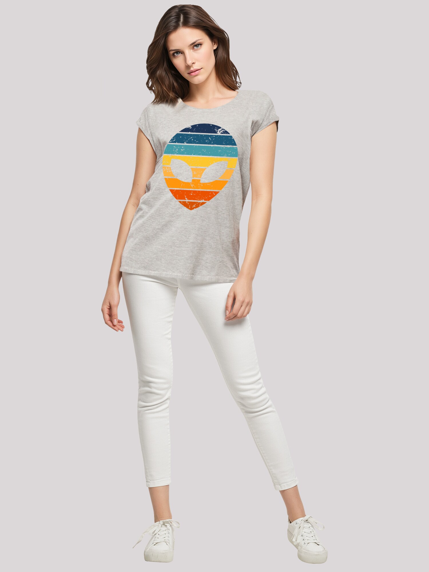 Thumbnail - F4NT4STIC T-Shirt Alien Sonnenuntergang Retro