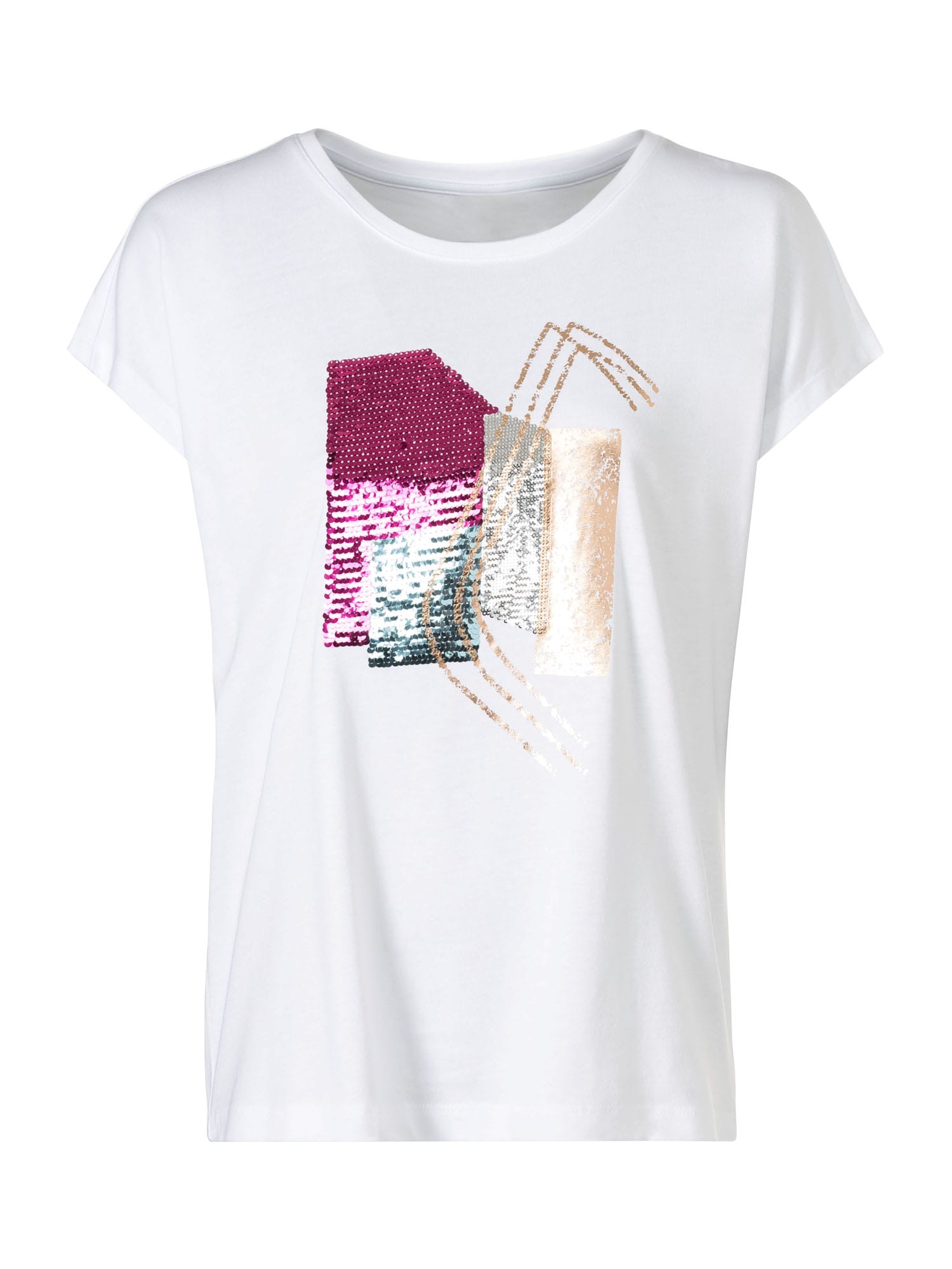 heine Tricou  auriu / roz închis / argintiu / alb