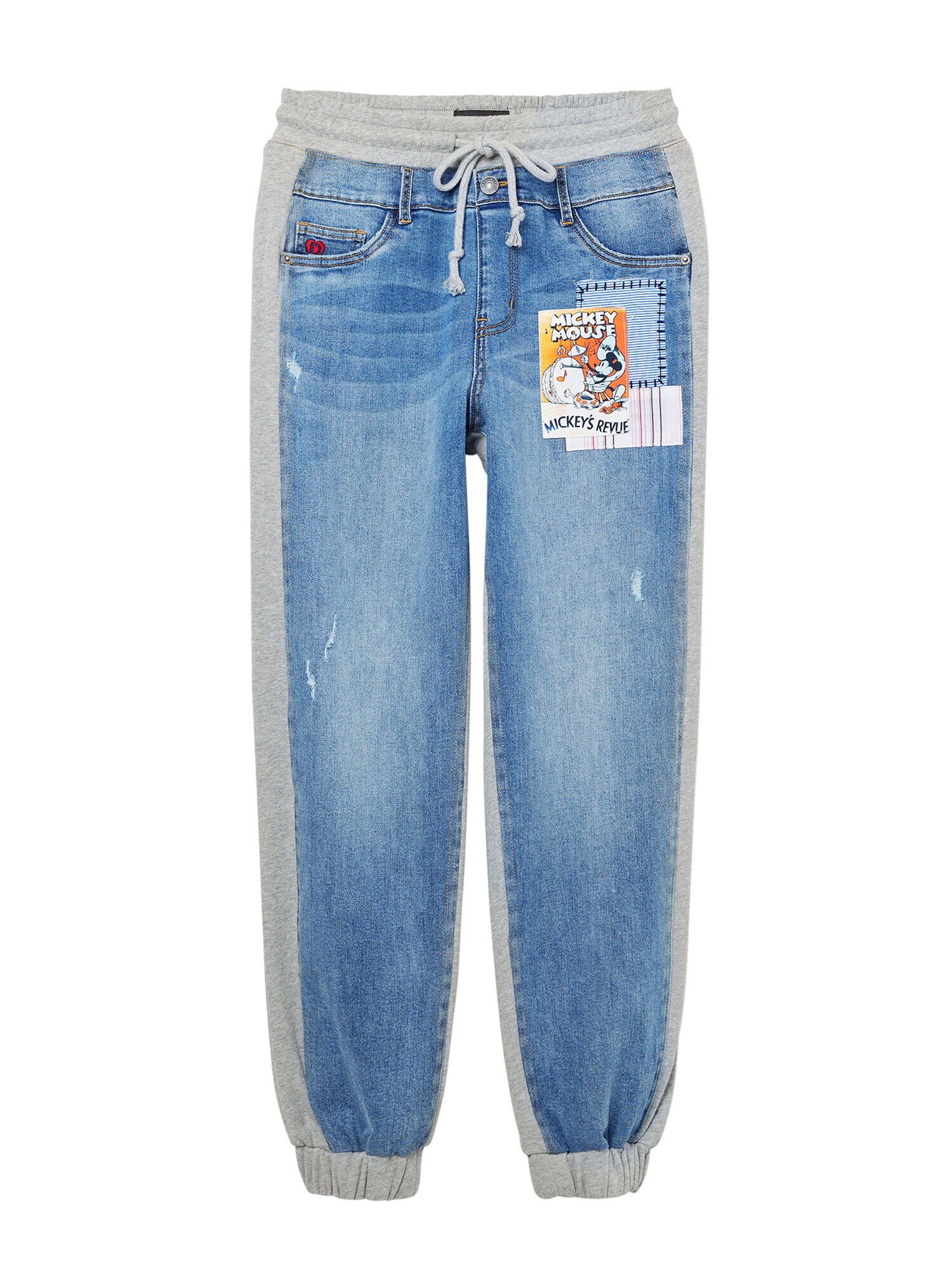 Desigual Jeans 'Mickey Mouse'  blue denim / grå / orange / sort