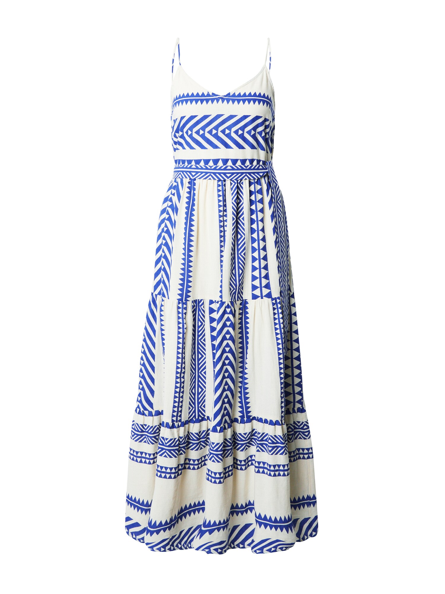 VERO MODA Šaty 'DICTHE'  béžová / modrá
