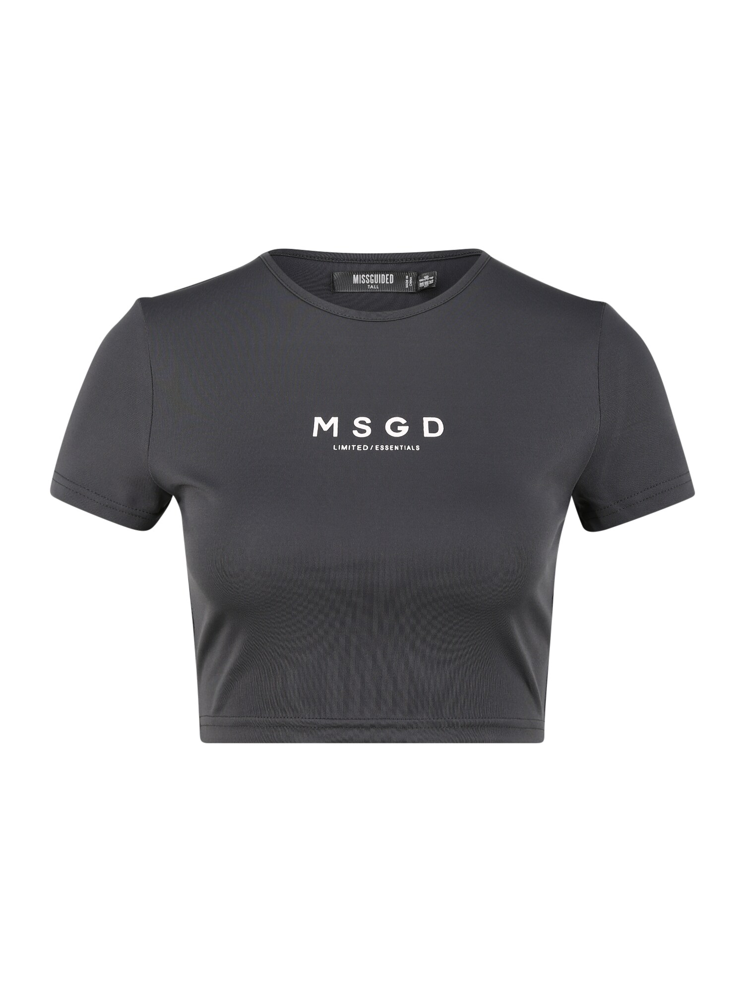 Missguided (Tall) Marškinėliai  tamsiai pilka / balta