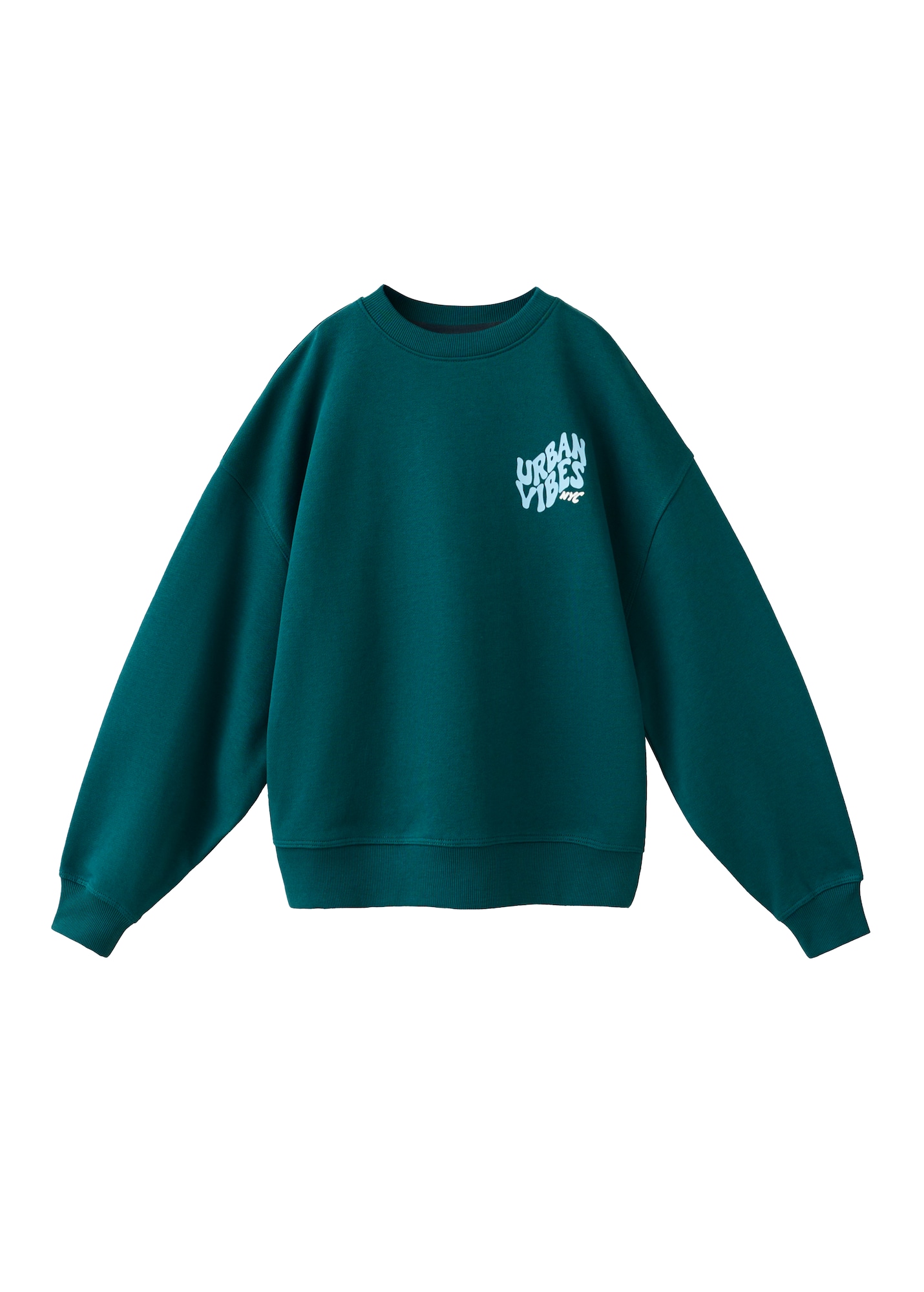 MANGO KIDS Bluză de molton MANU3 albastru aqua / verde / alb