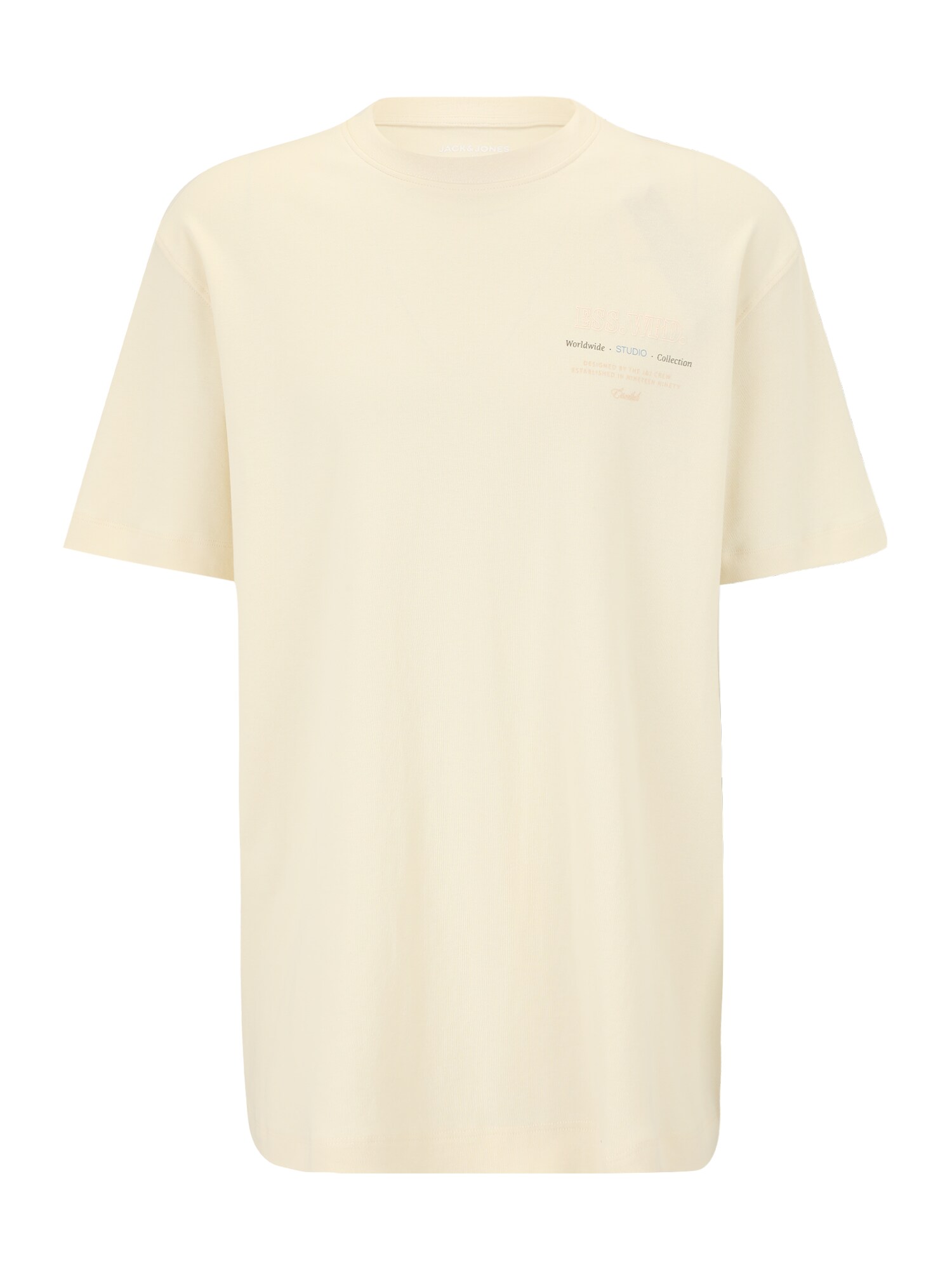 Jack & Jones Plus Tricou JJEURBAN EDGE STUDIO  albastru deschis / oliv / roz / alb murdar
