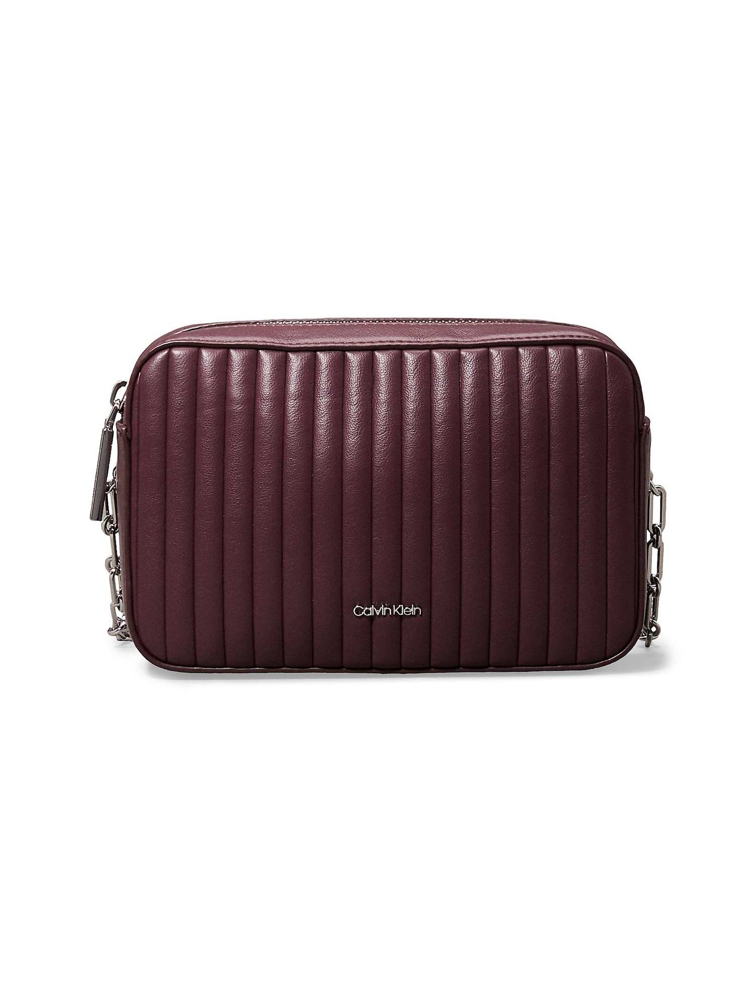 Calvin Klein Geantă de umăr  roșu bordeaux / argintiu