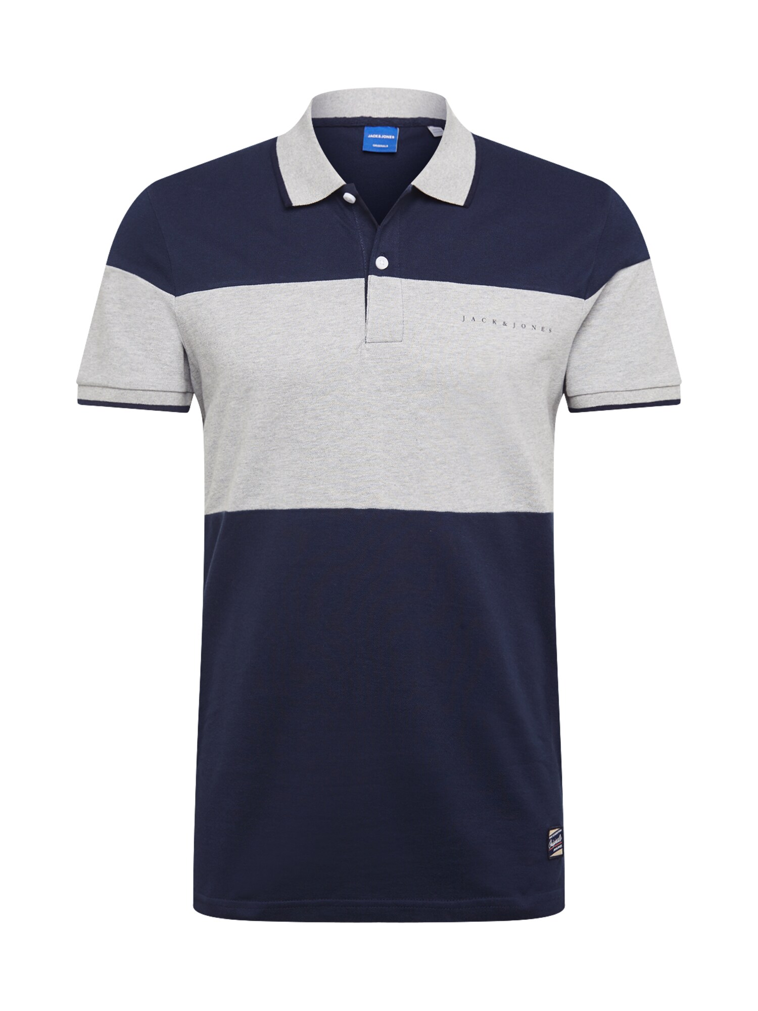 JACK & JONES Marškinėliai 'JORPRO'  tamsiai mėlyna / margai pilka
