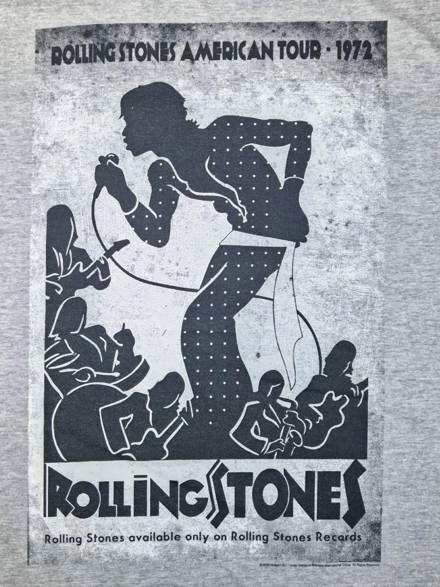 THE ROLLING STONES Camiseta 'Rolling Stones American Tour 1972 Silhouette T-Shirt' gris – imagen 3