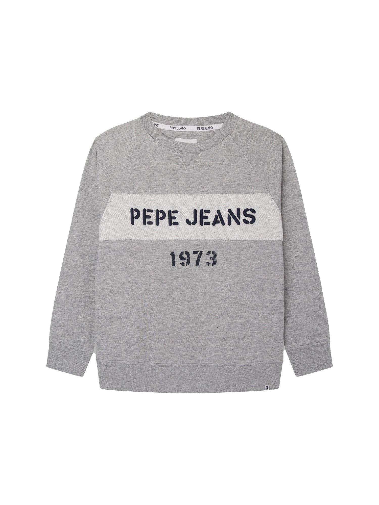Pepe Jeans Суичър 'Orson'  сиво / черно / мръсно бяло