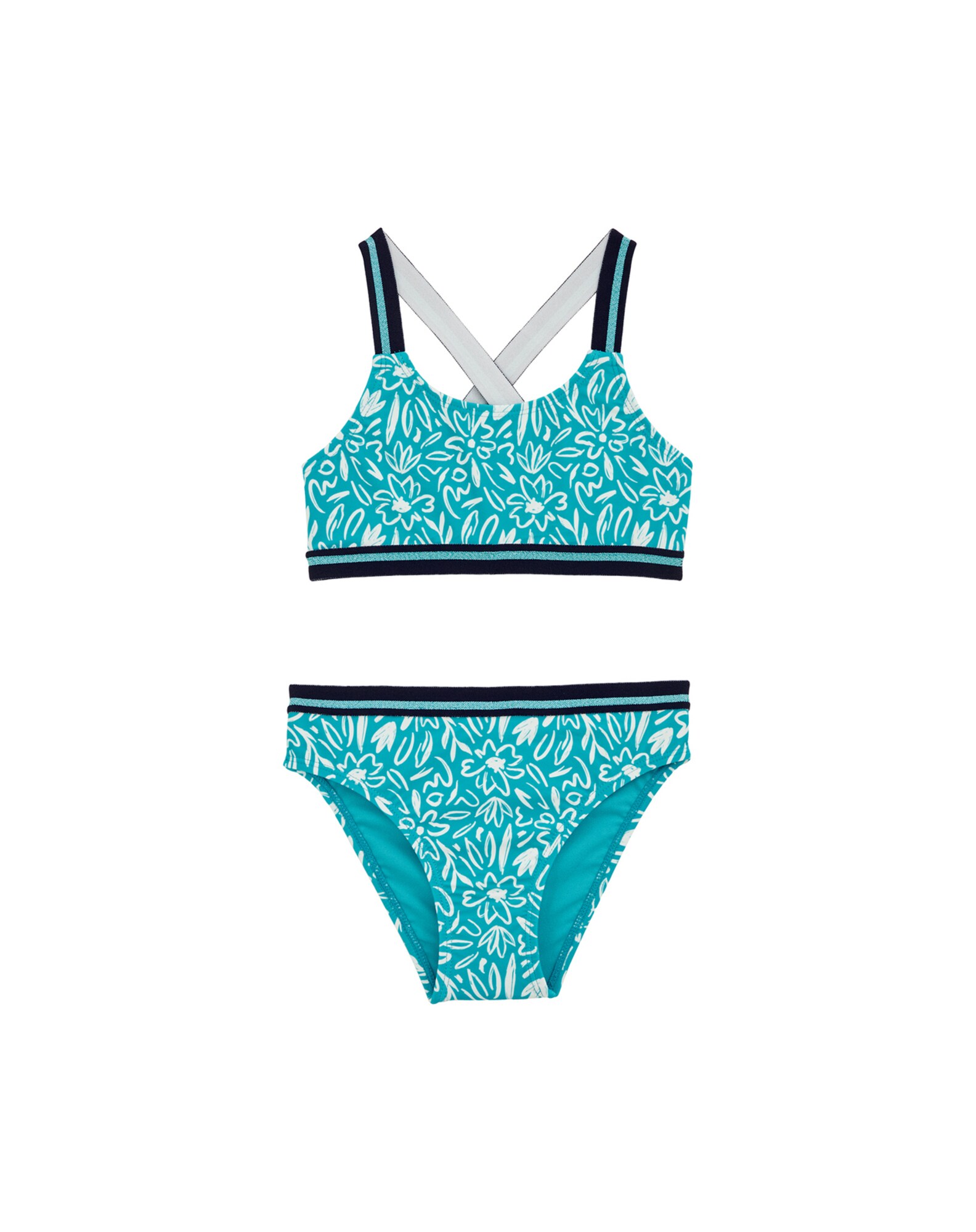 WE Fashion Bikini  türkiz / fekete / fehér akciós termékkép 1