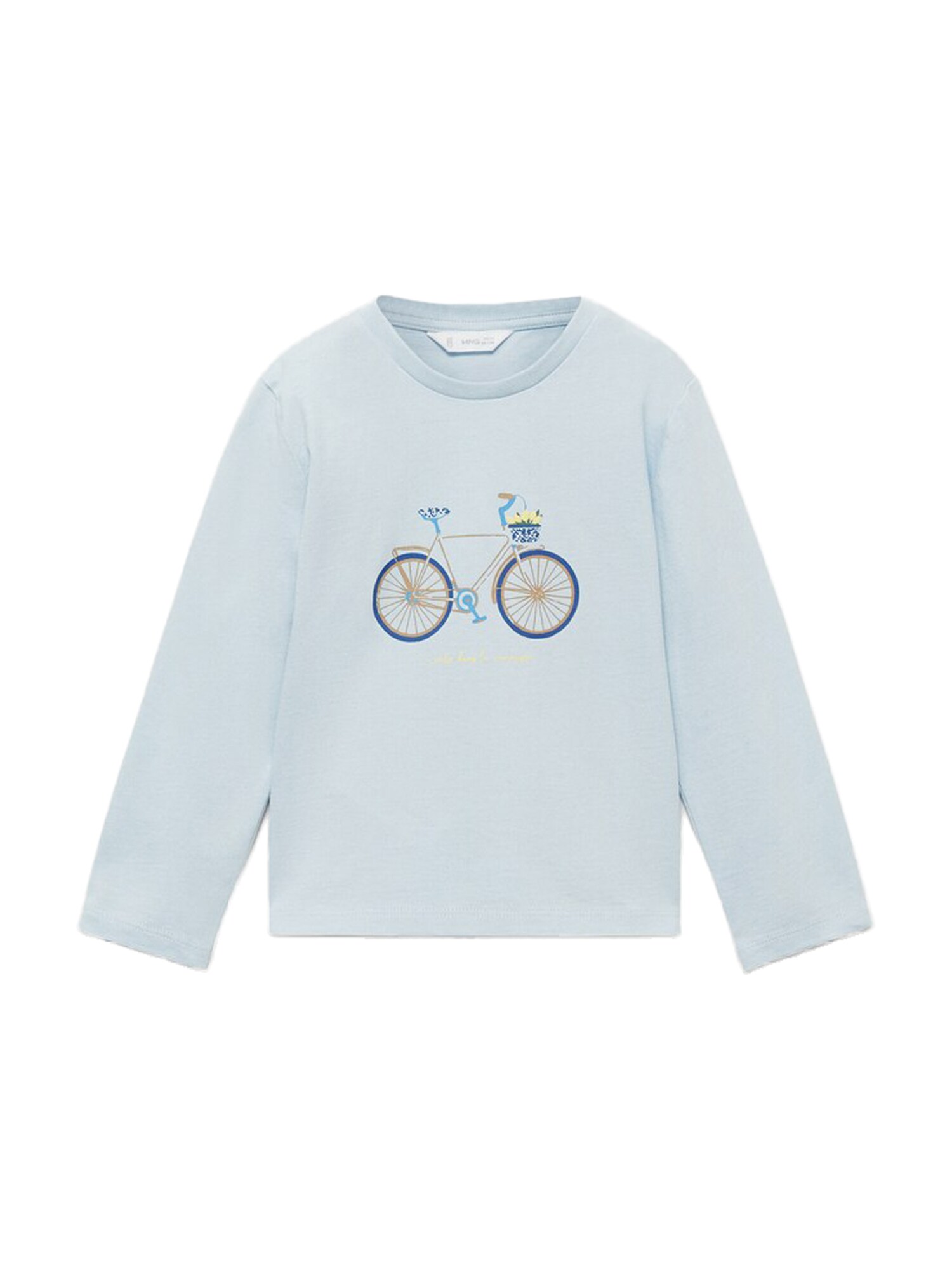 MANGO KIDS Póló 'BICI'  tengerészkék / világoskék / sárga akciós termékkép 1