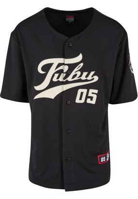 Fubu Shirt ‘FM241-007-2 Varsity’ Crème / Zwart