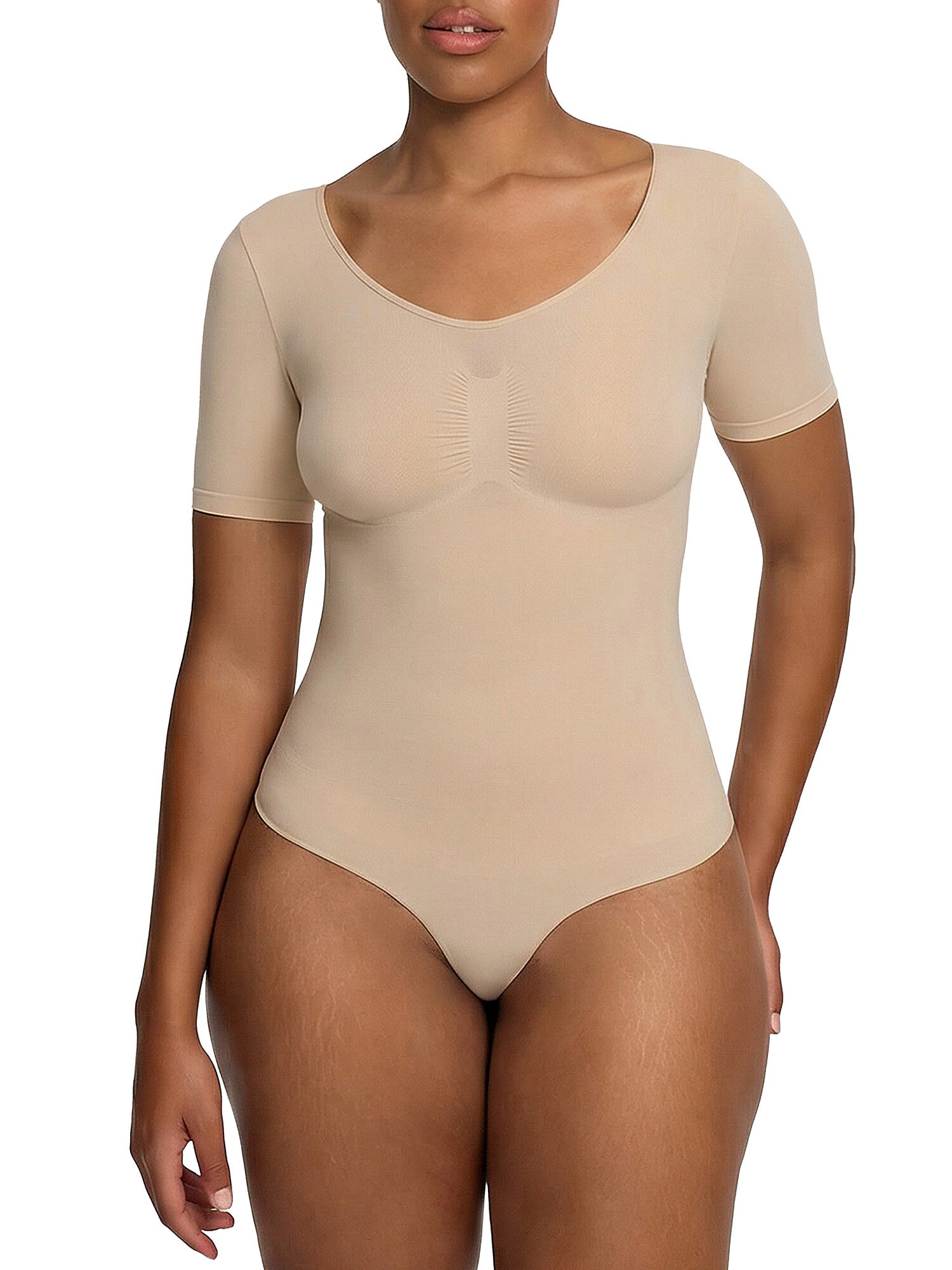 Cfab By Creamy Fabrics Shapingbody T-Shirt Bodysuit Sculpting Shapewear Mit Slip