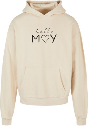 Merchcode Sweatshirt ‘Spring – Hello May’ Sand / Zwart