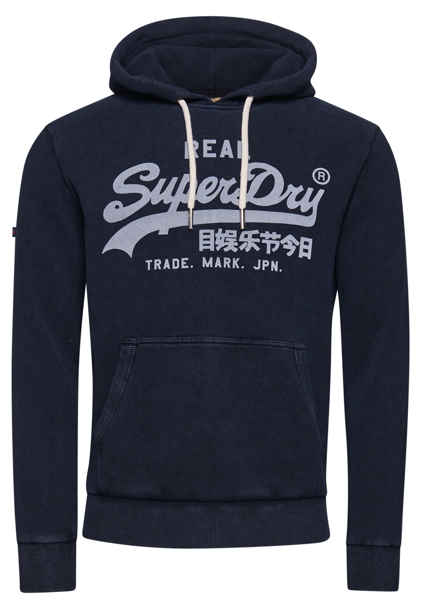 Superdry Mikina  námornícka modrá / svetlosivá