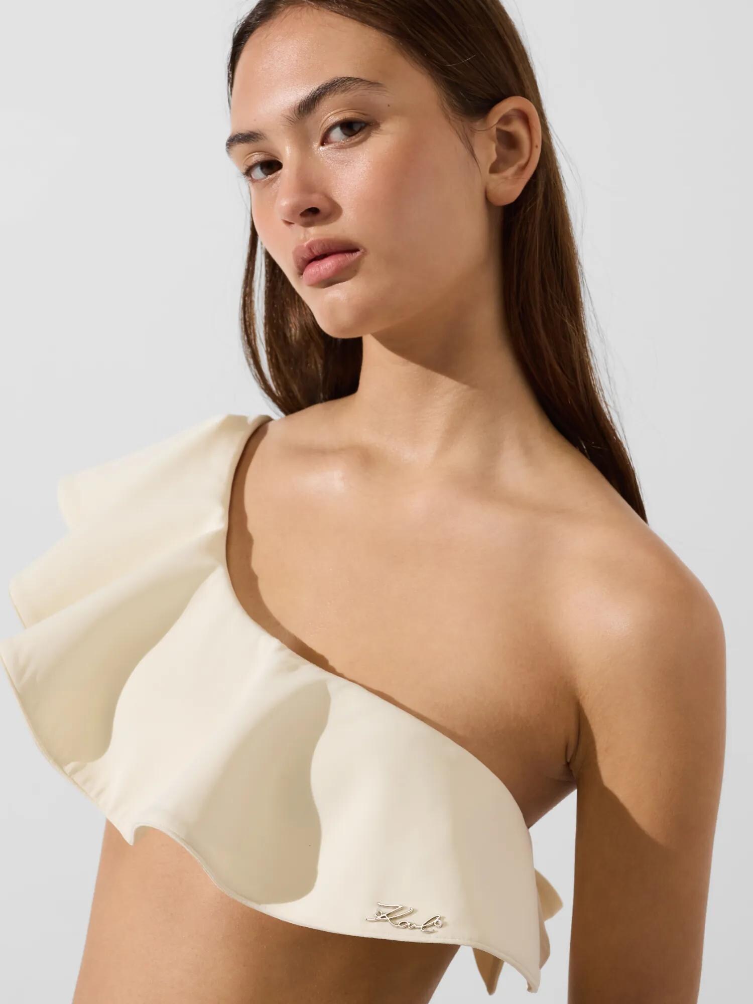 Karl Lagerfeld Top de bikini  crema – imagen 4