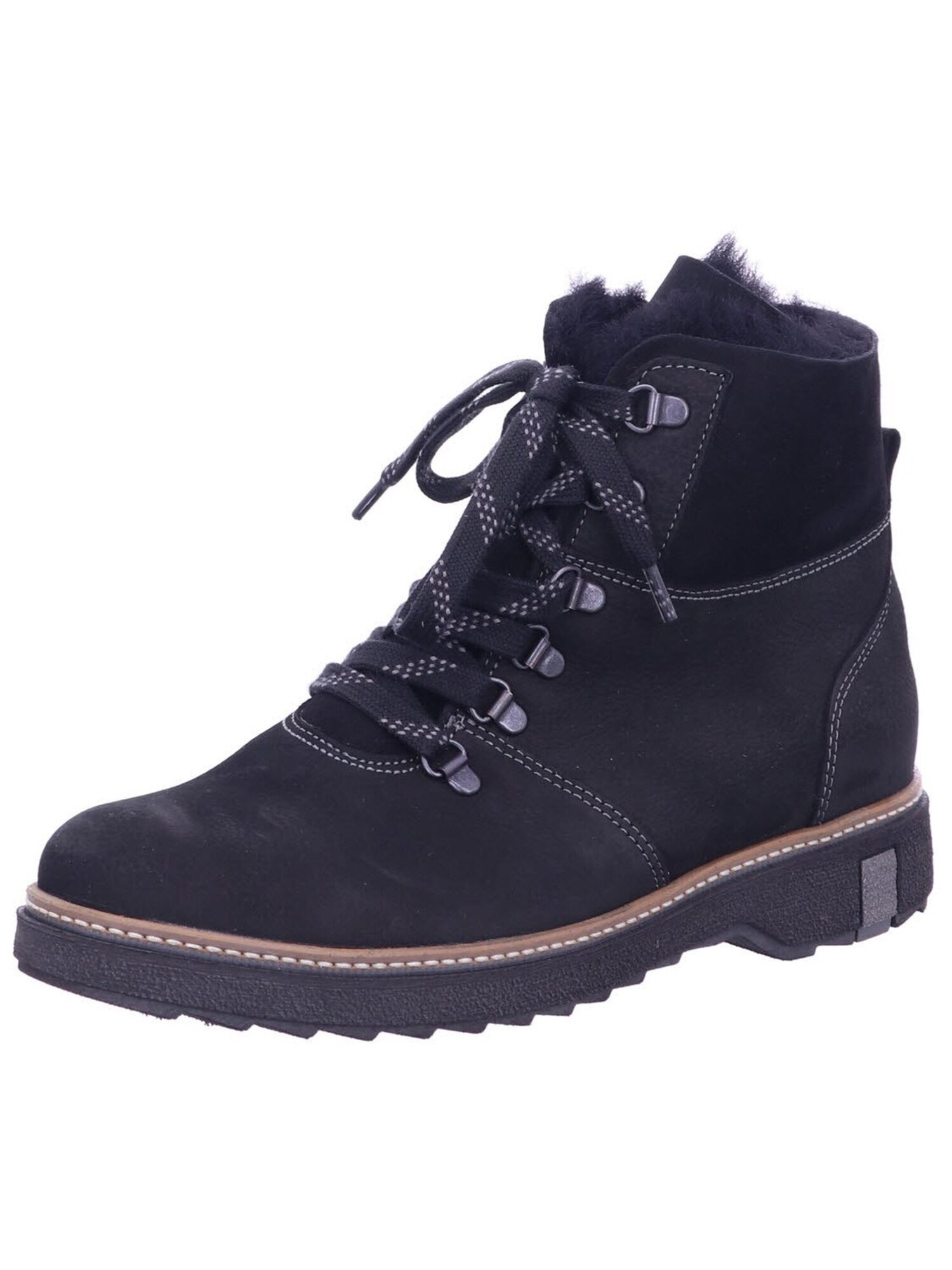 WaldlÄUfer Boots 'Stiefel Damen 911802 302 001 Echtleder In Schwarz' Zwart