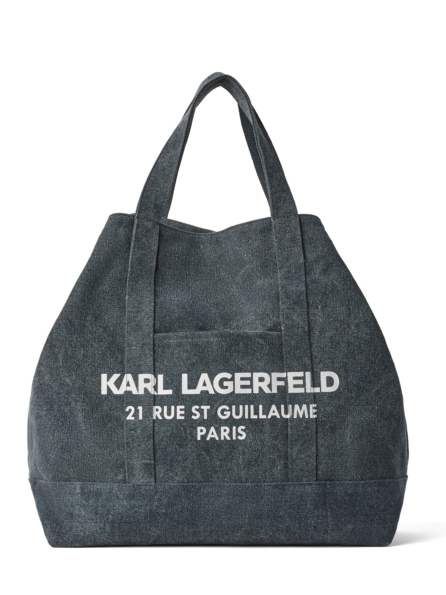Karl Lagerfeld Shopper 'Rue St-Guillaume'  námornícka modrá / šedobiela