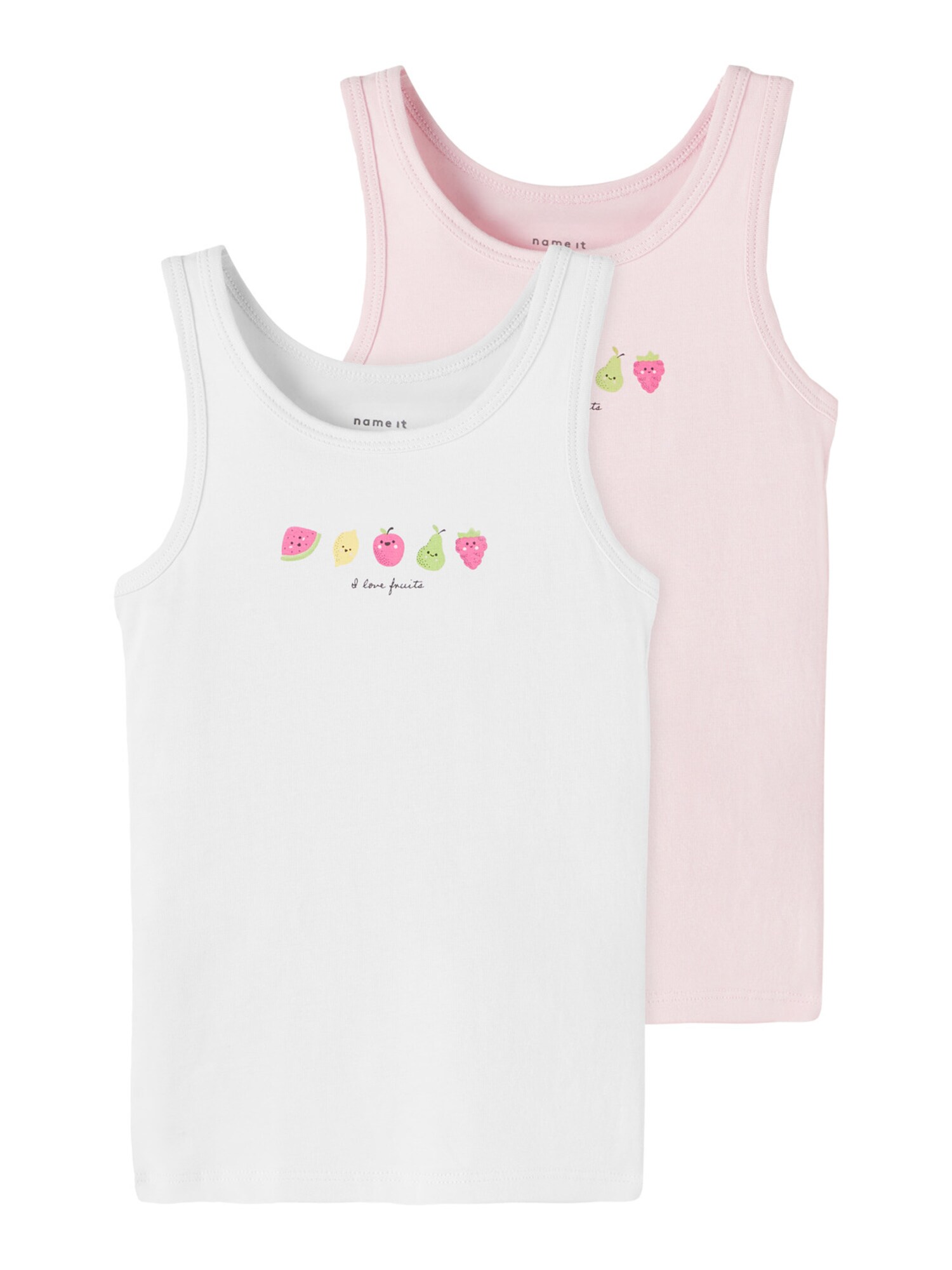 NAME IT Camisola interior  verde claro / cor-de-rosa / preto / branco