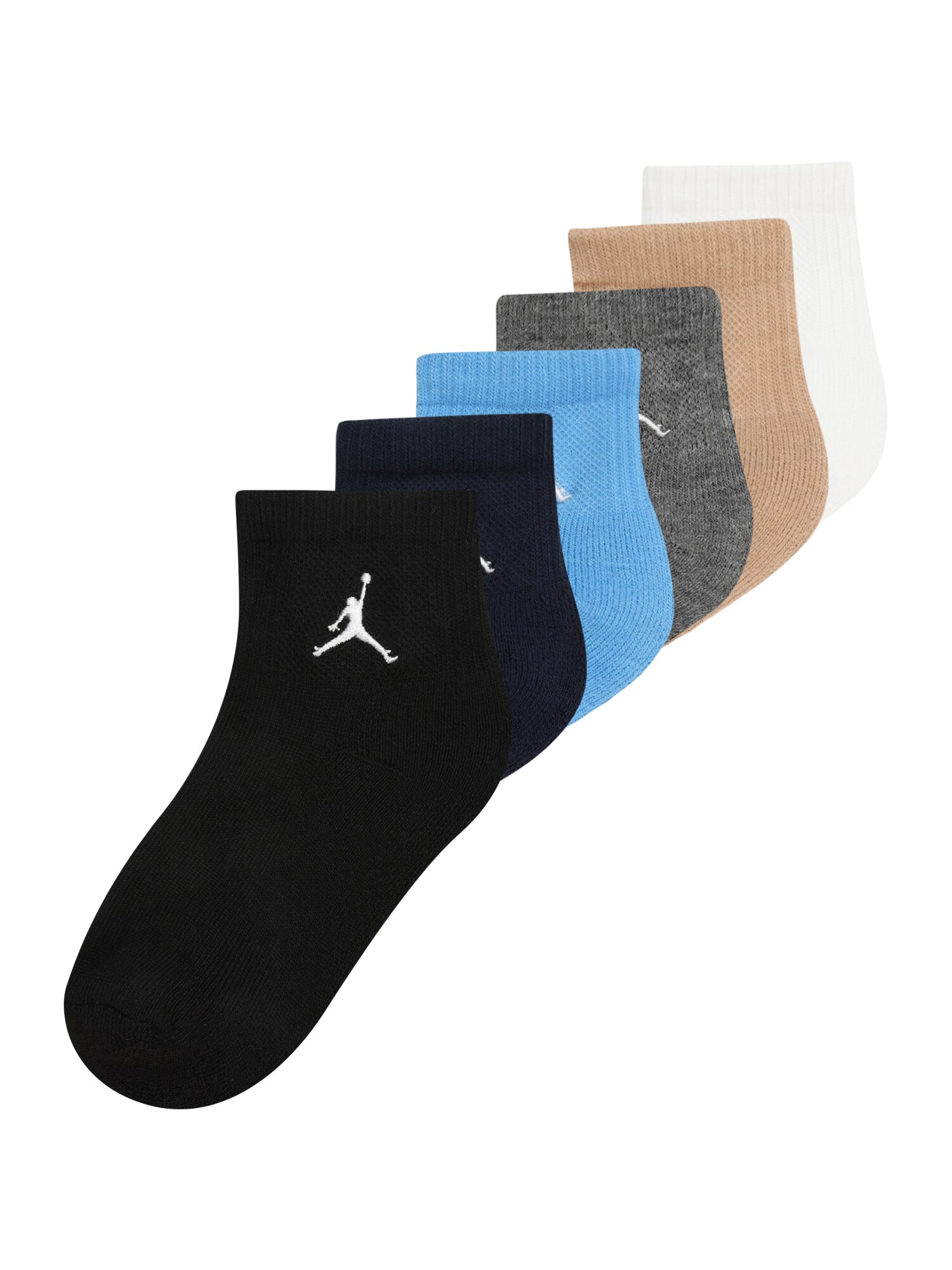Jordan Ponožky 'EVERYDAY ESSENTIALS'  námornícka modrá / azúrová / brokátová / sivá melírovaná / čierna / biela