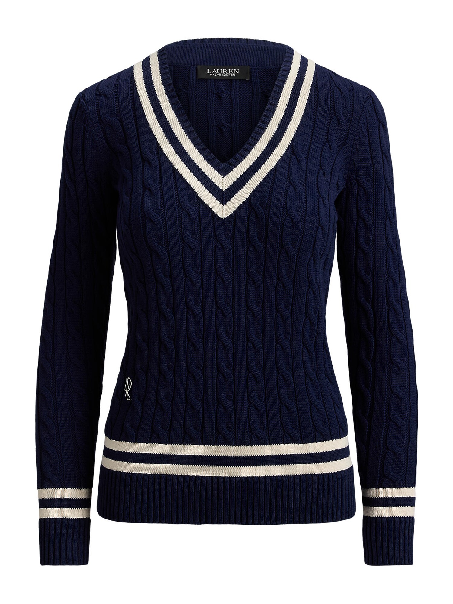 Lauren Ralph Lauren Pulover  bleumarin / alb