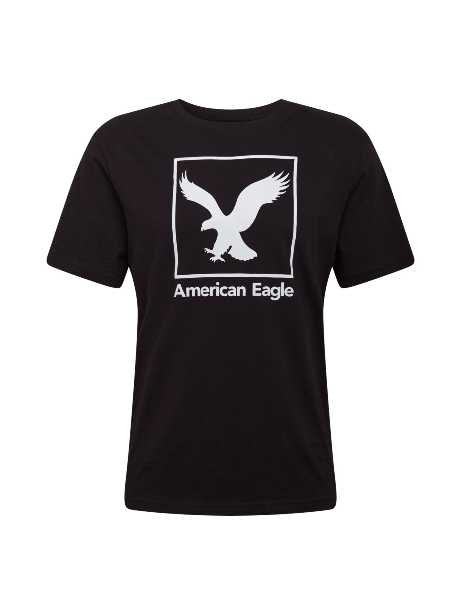 American Eagle Marškinėliai  juoda / balta
