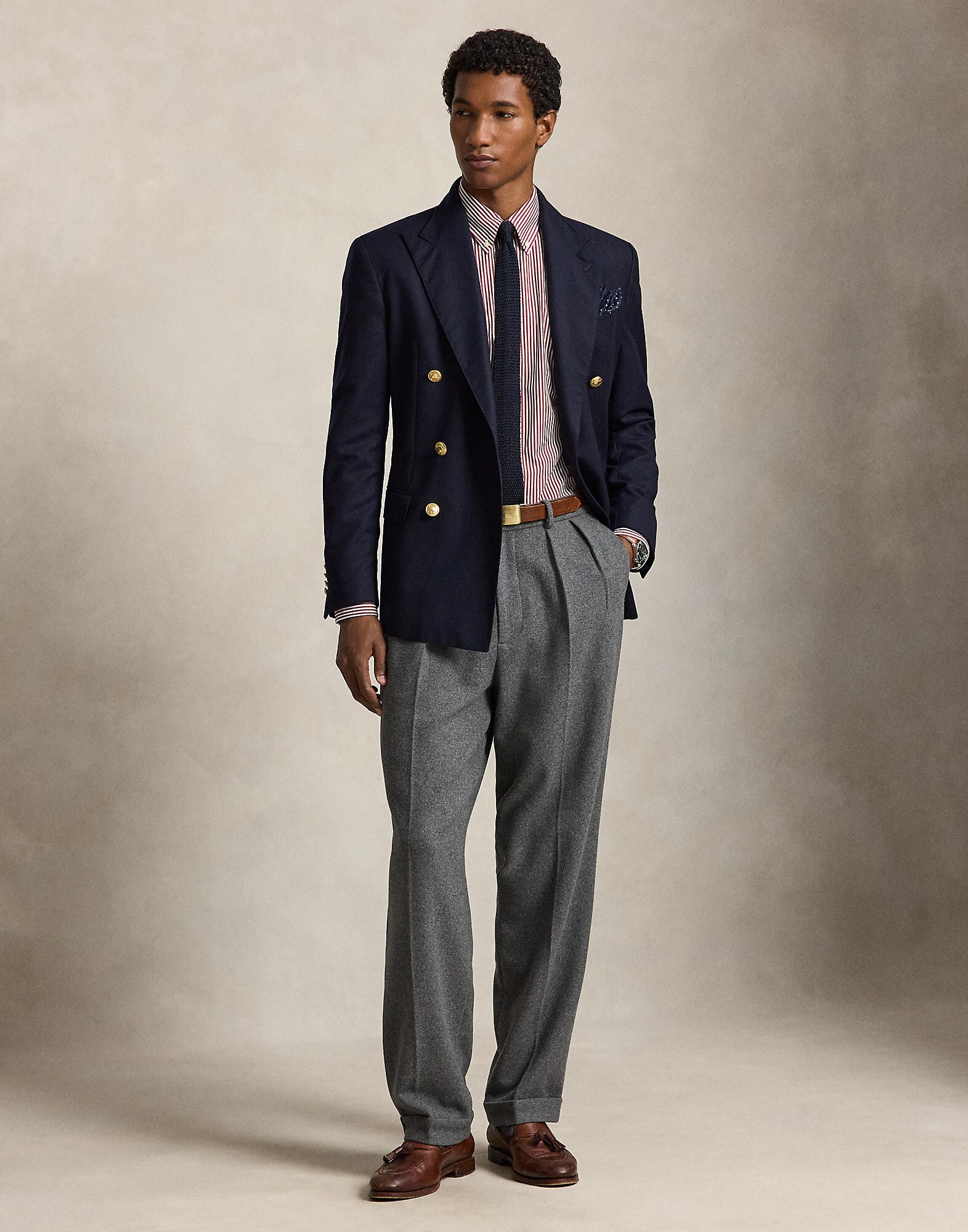 Polo Ralph Lauren Camisa  rojo vino / blanco – imagen 8